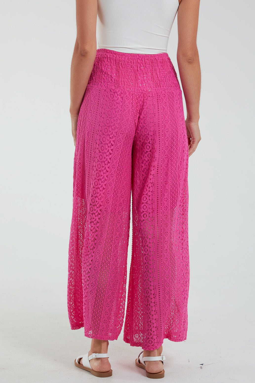 Crochet Shirred Waist Culottes