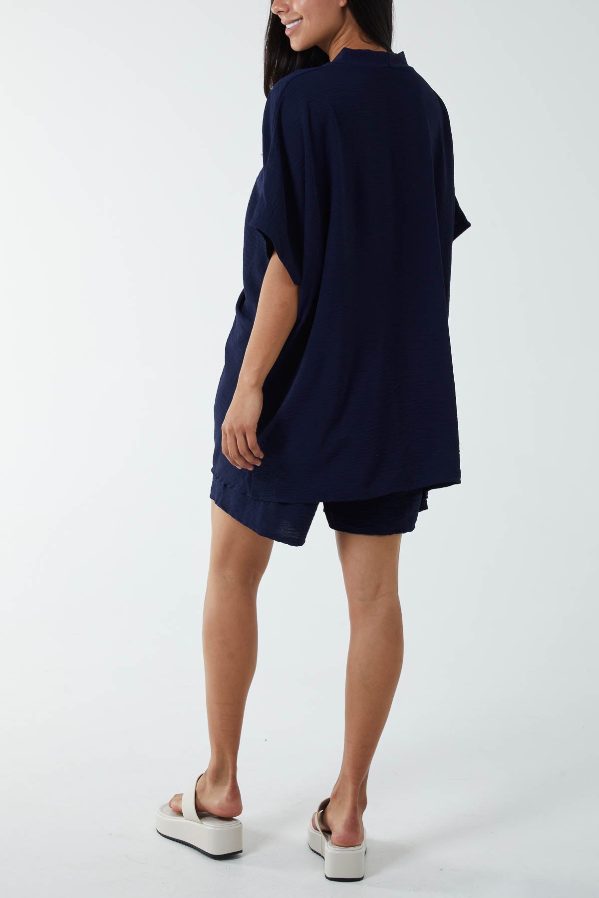 V-Neck Top and Shorts Co-ord Set