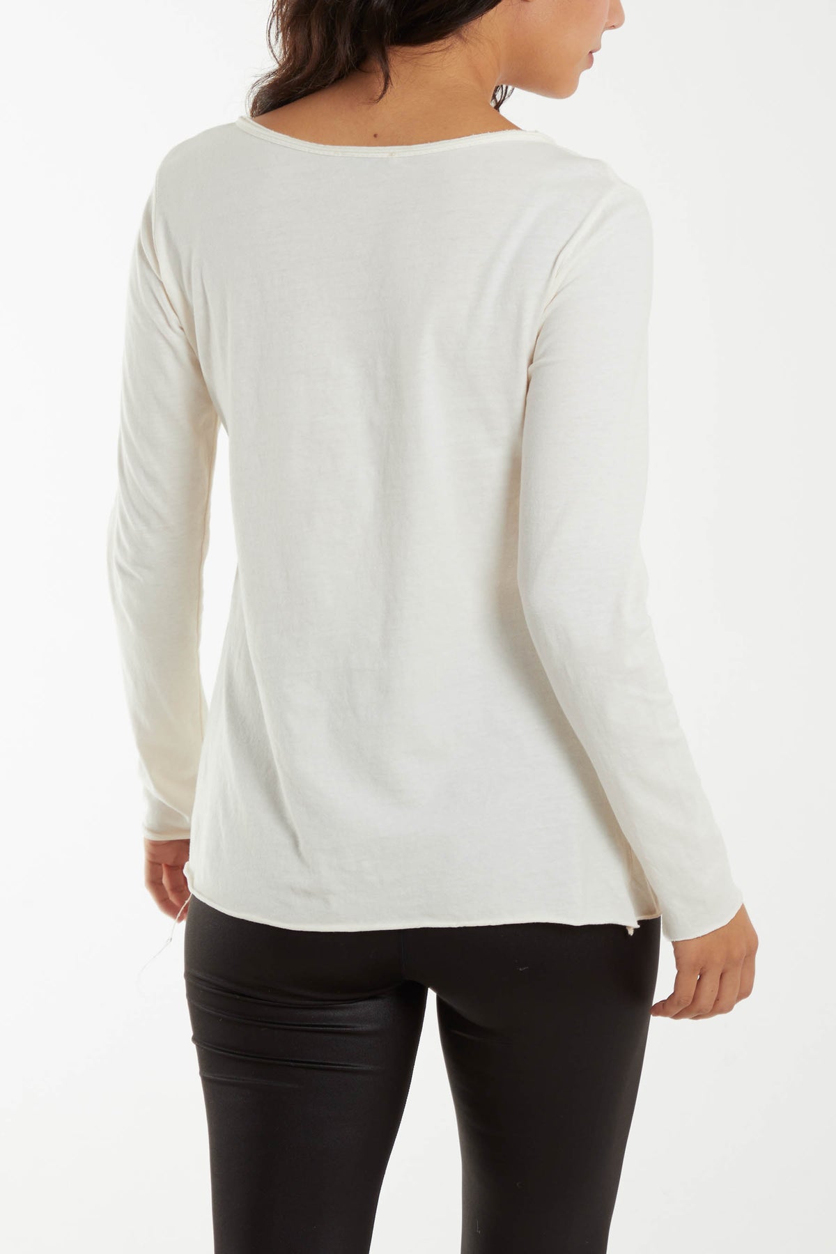 Tortoiseshell Buttons Long Sleeve T-Shirt