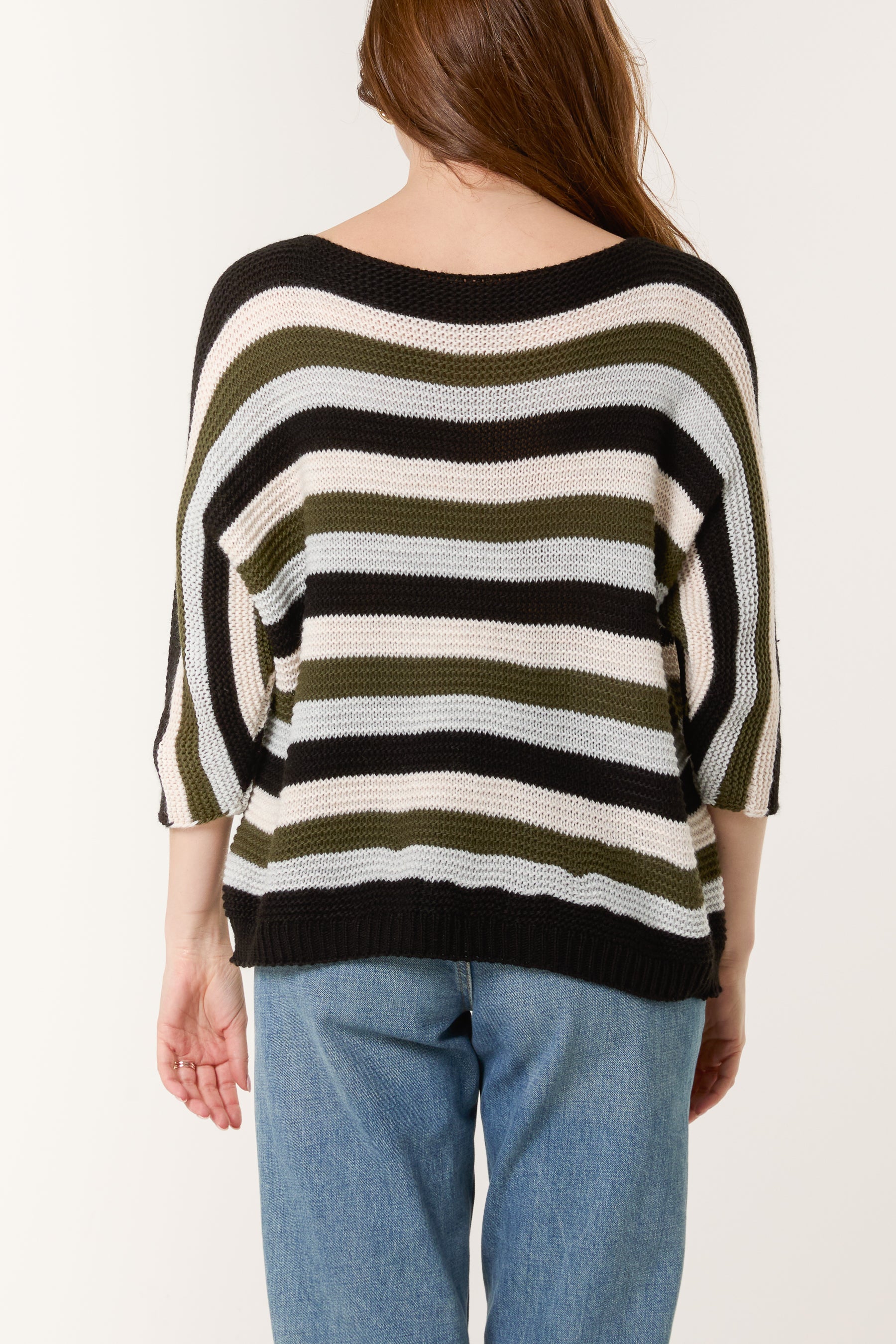 Rainbow Striped Knit Jumper