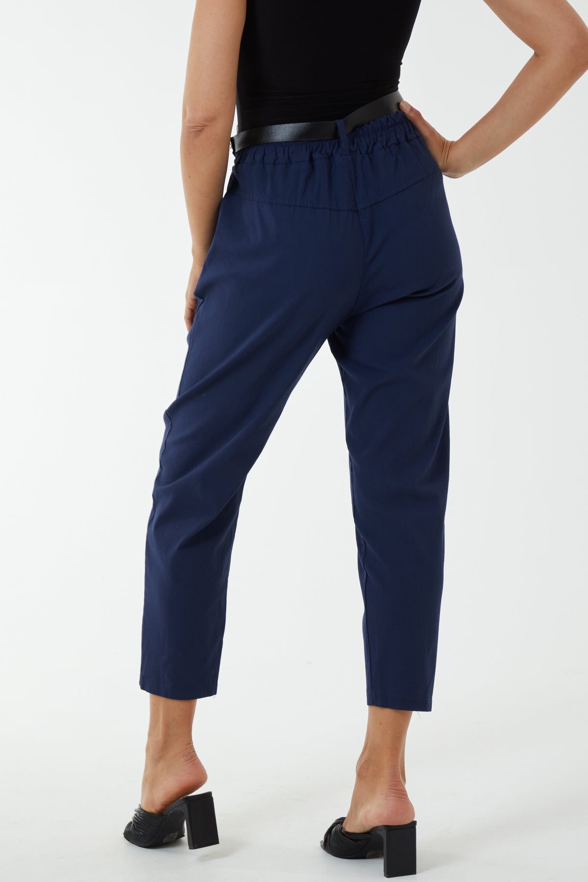 High Waisted Trousers with Belt