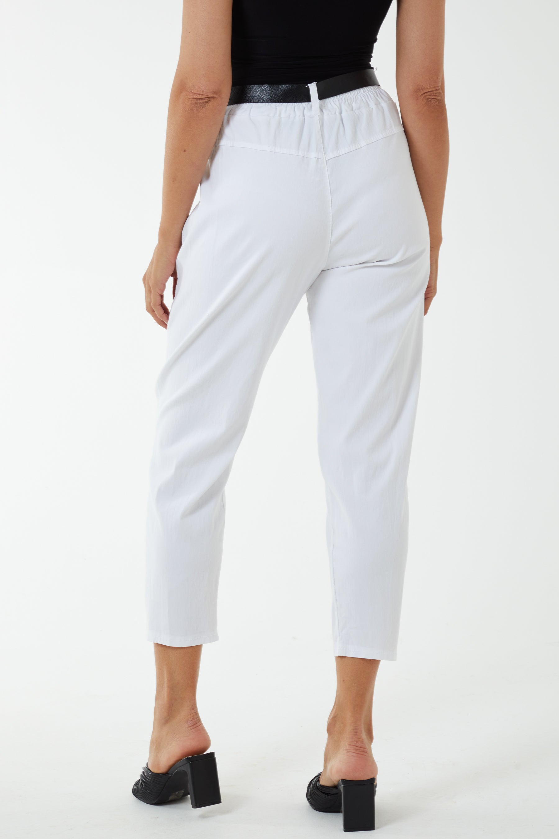 High Waisted Trousers with Belt
