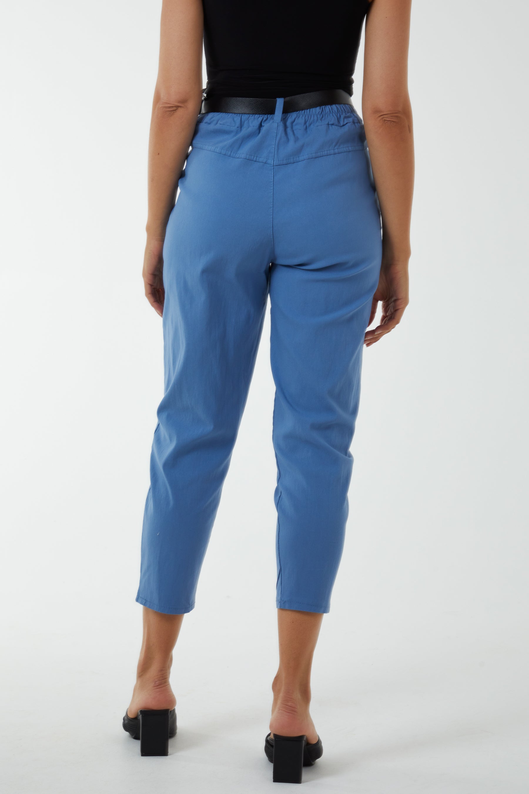 High Waisted Trousers with Belt