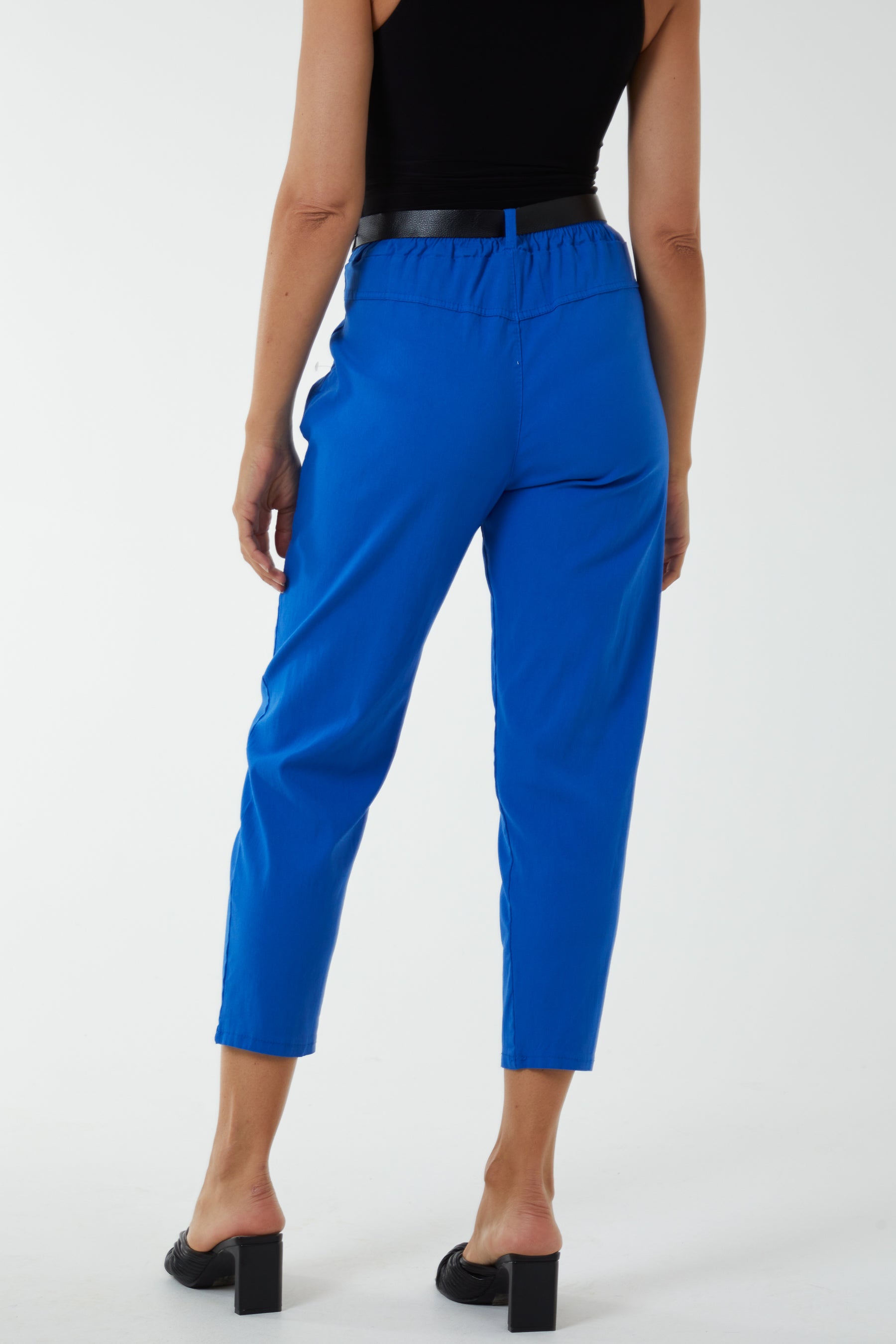 High Waisted Trousers with Belt