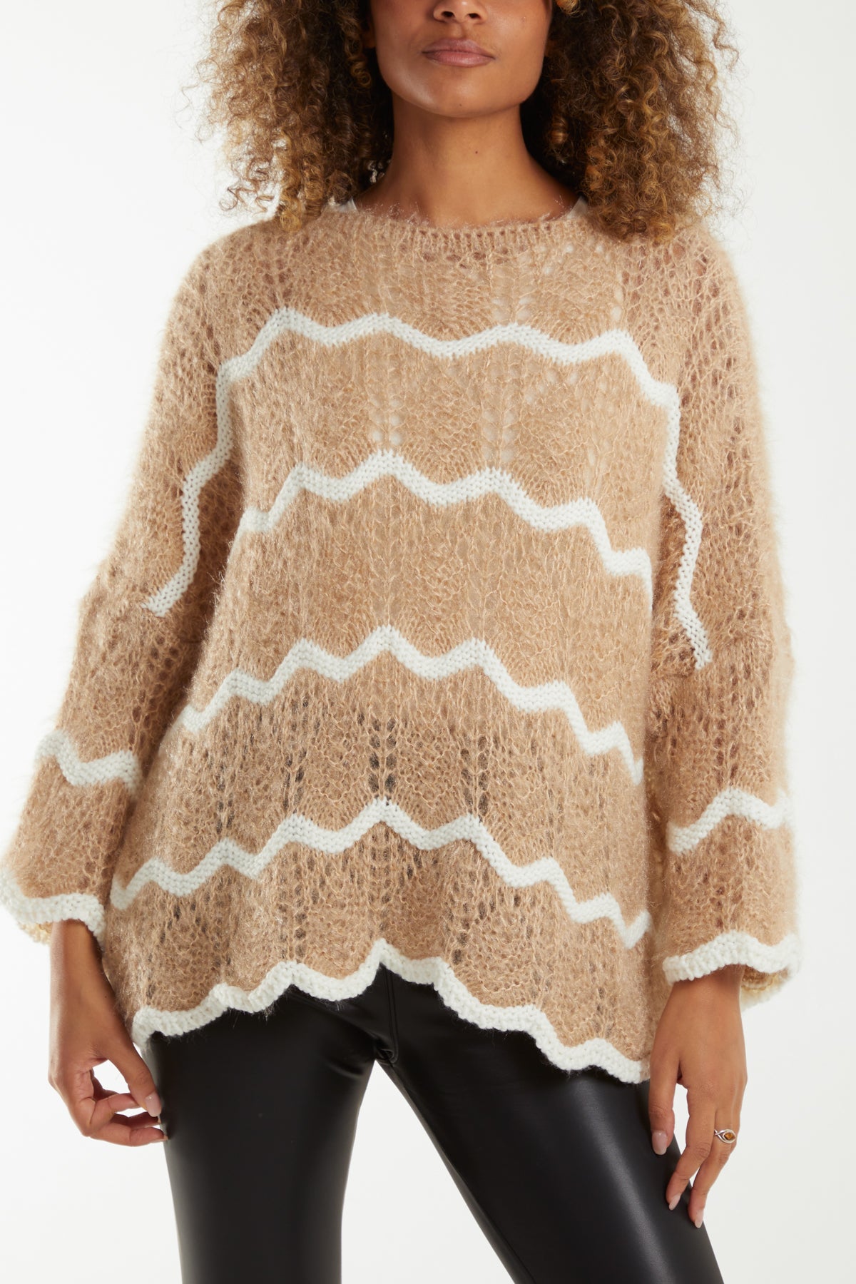 Zig Zag Stripe Oversize Jumper