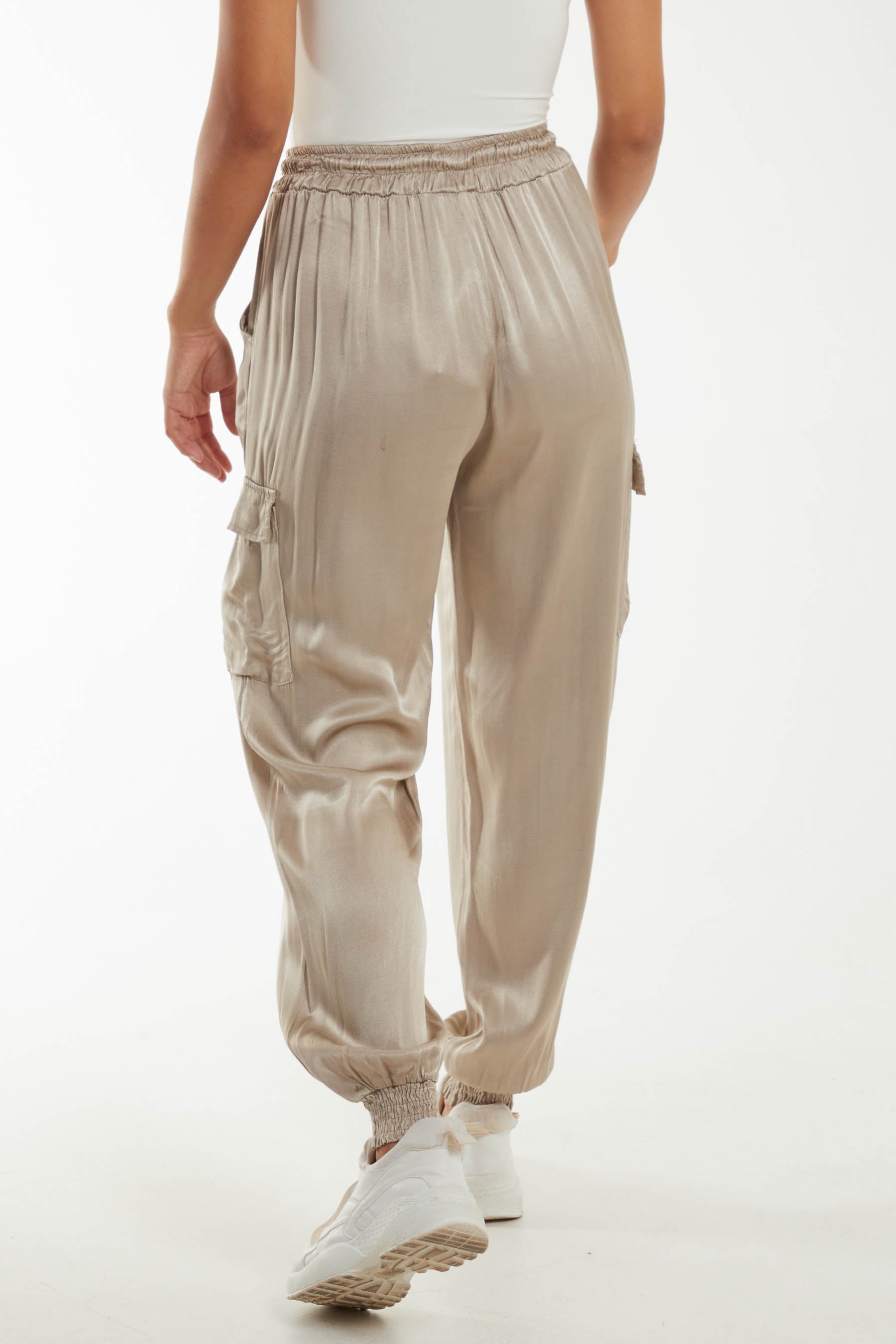 Satin Cargo Trousers