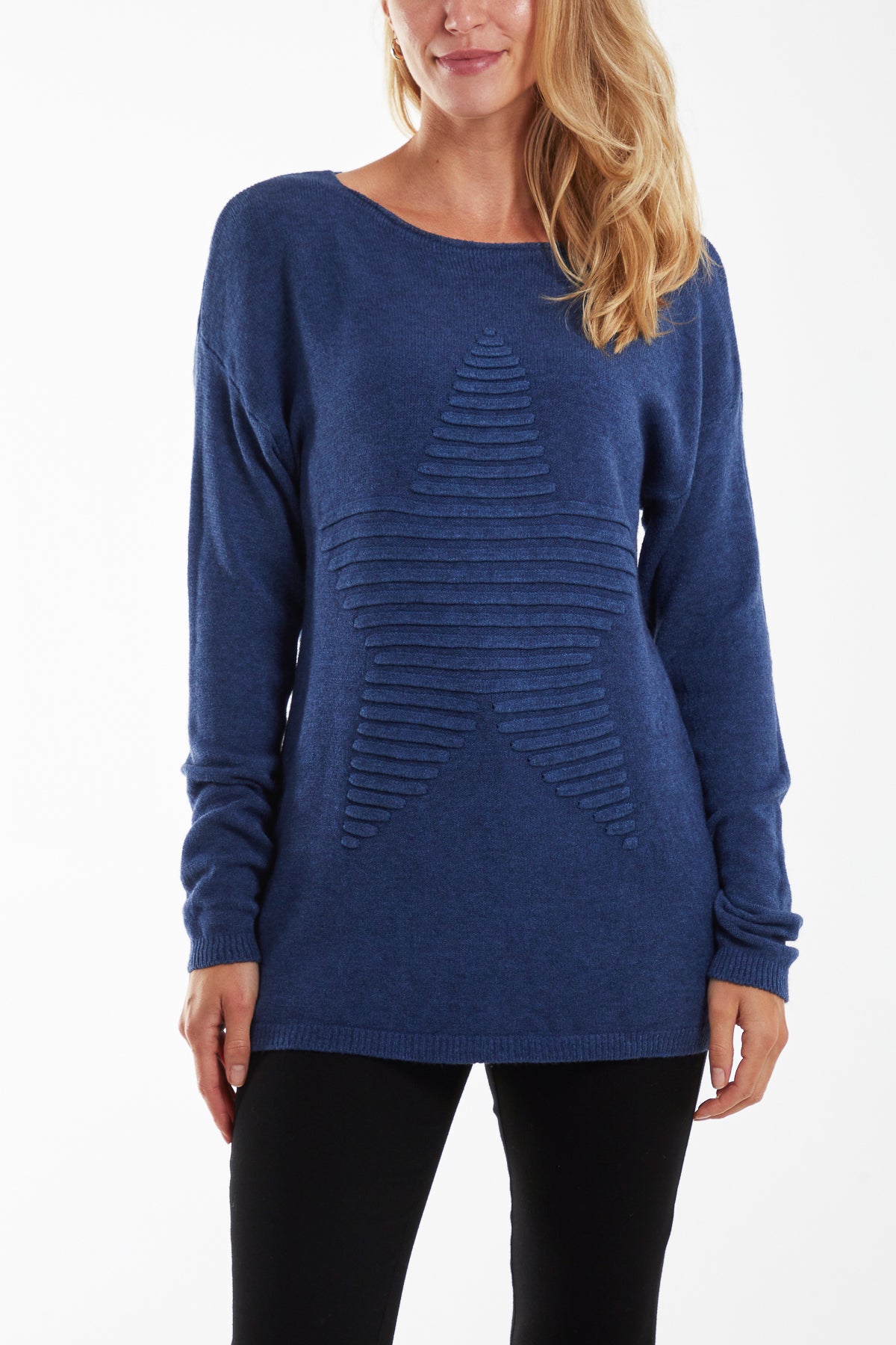 Ribbed Star Jumper