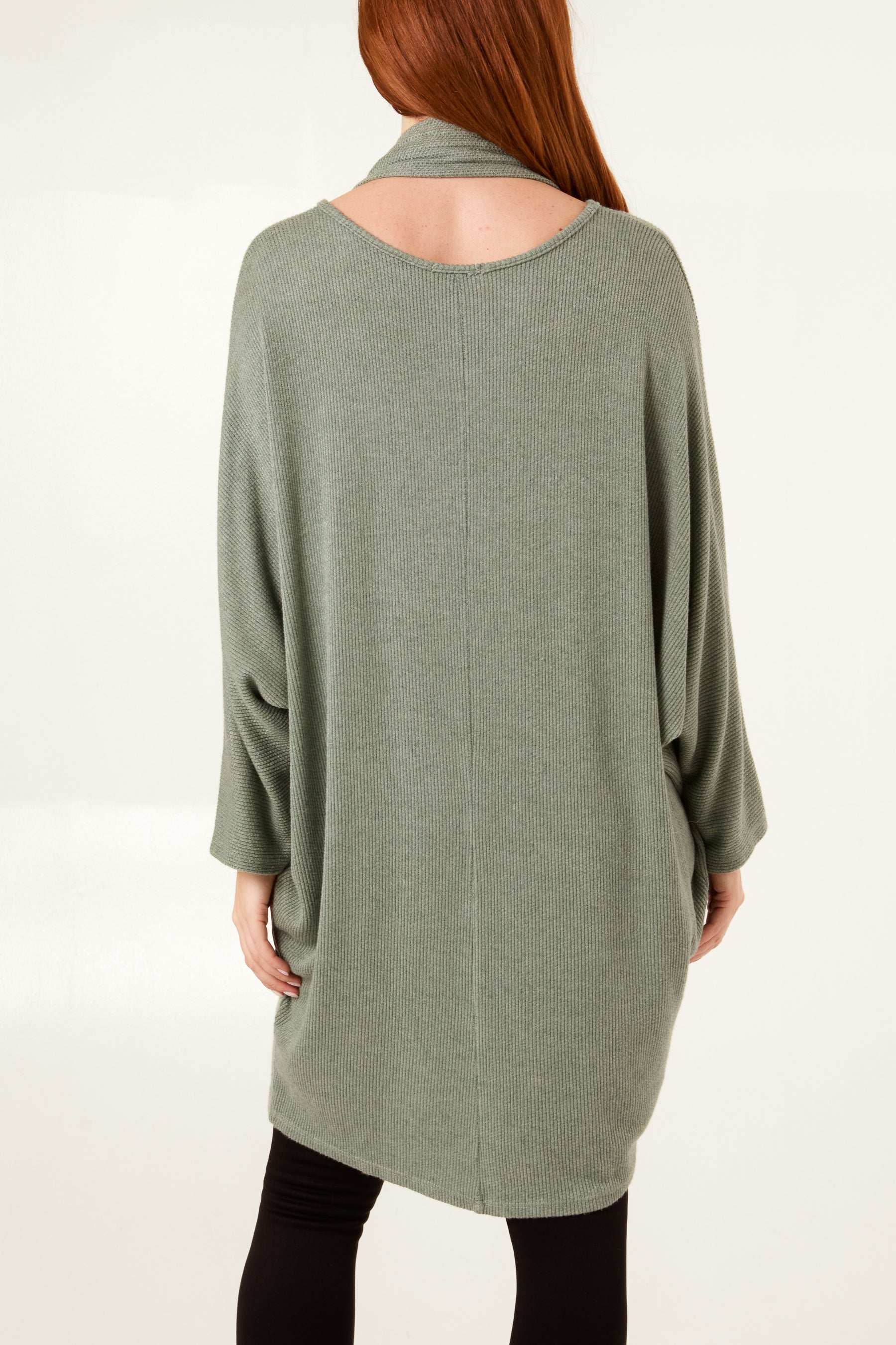 Texture Knit Dress & Scarf Set