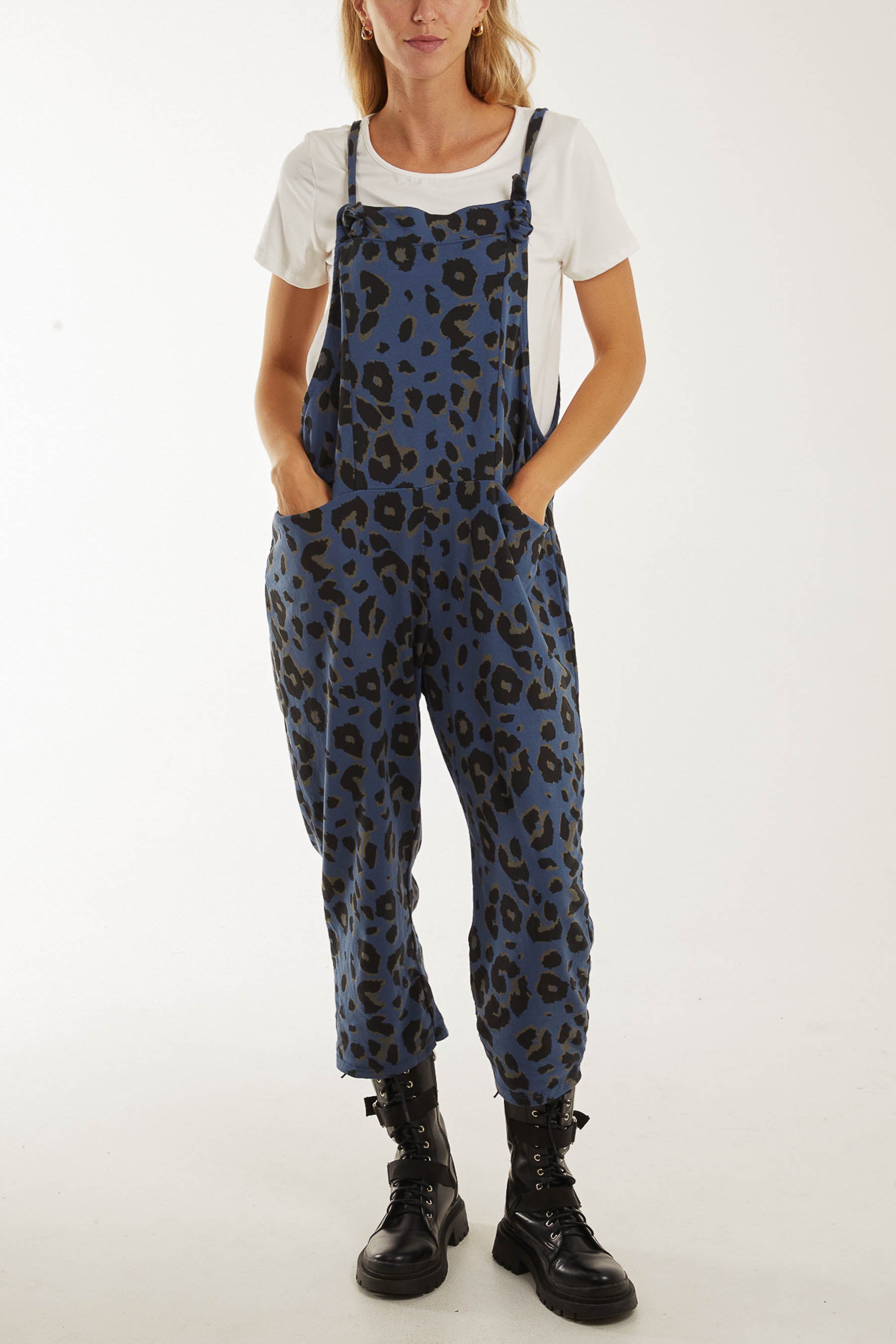 Leopard Print Dungarees