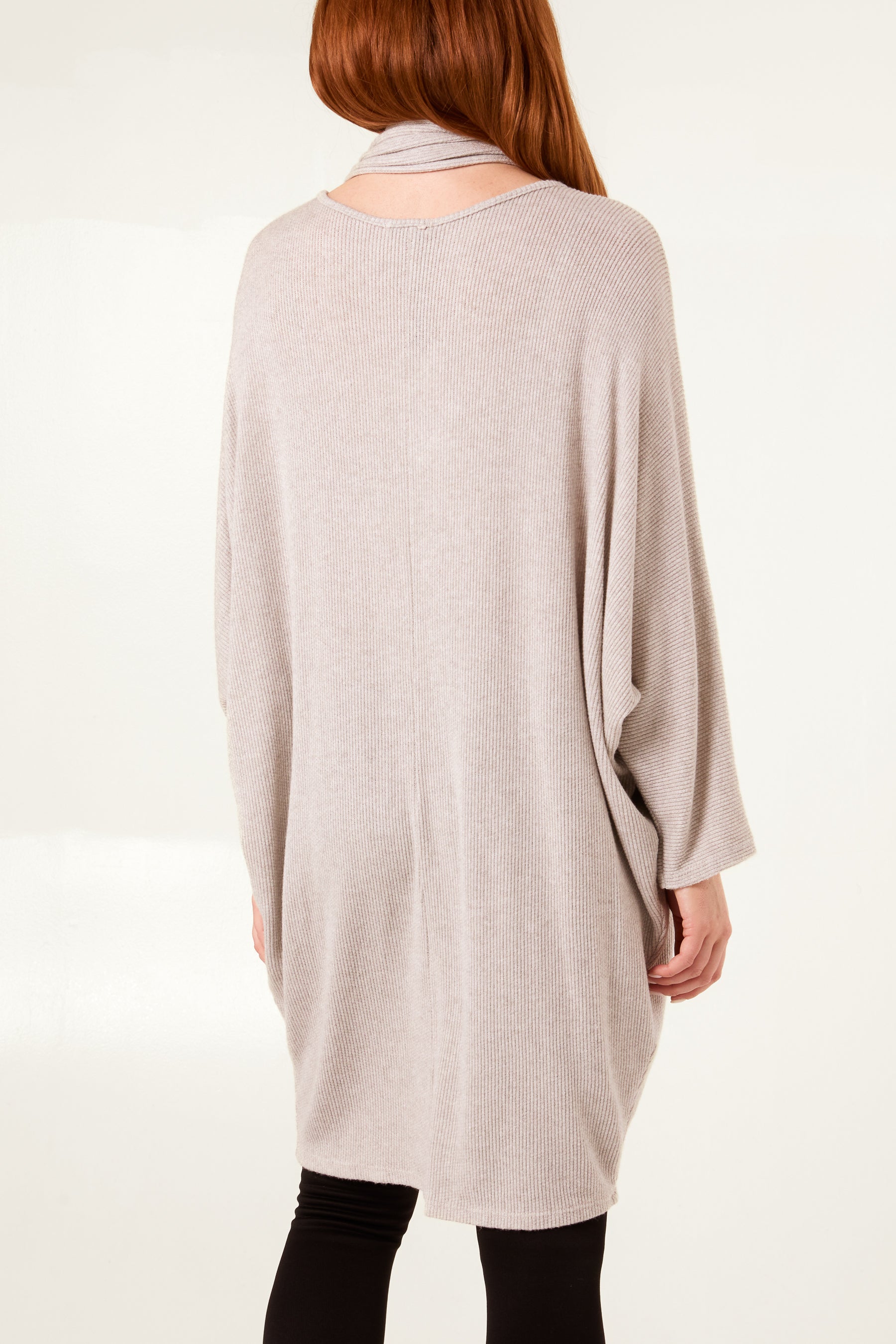 Texture Knit Dress & Scarf Set