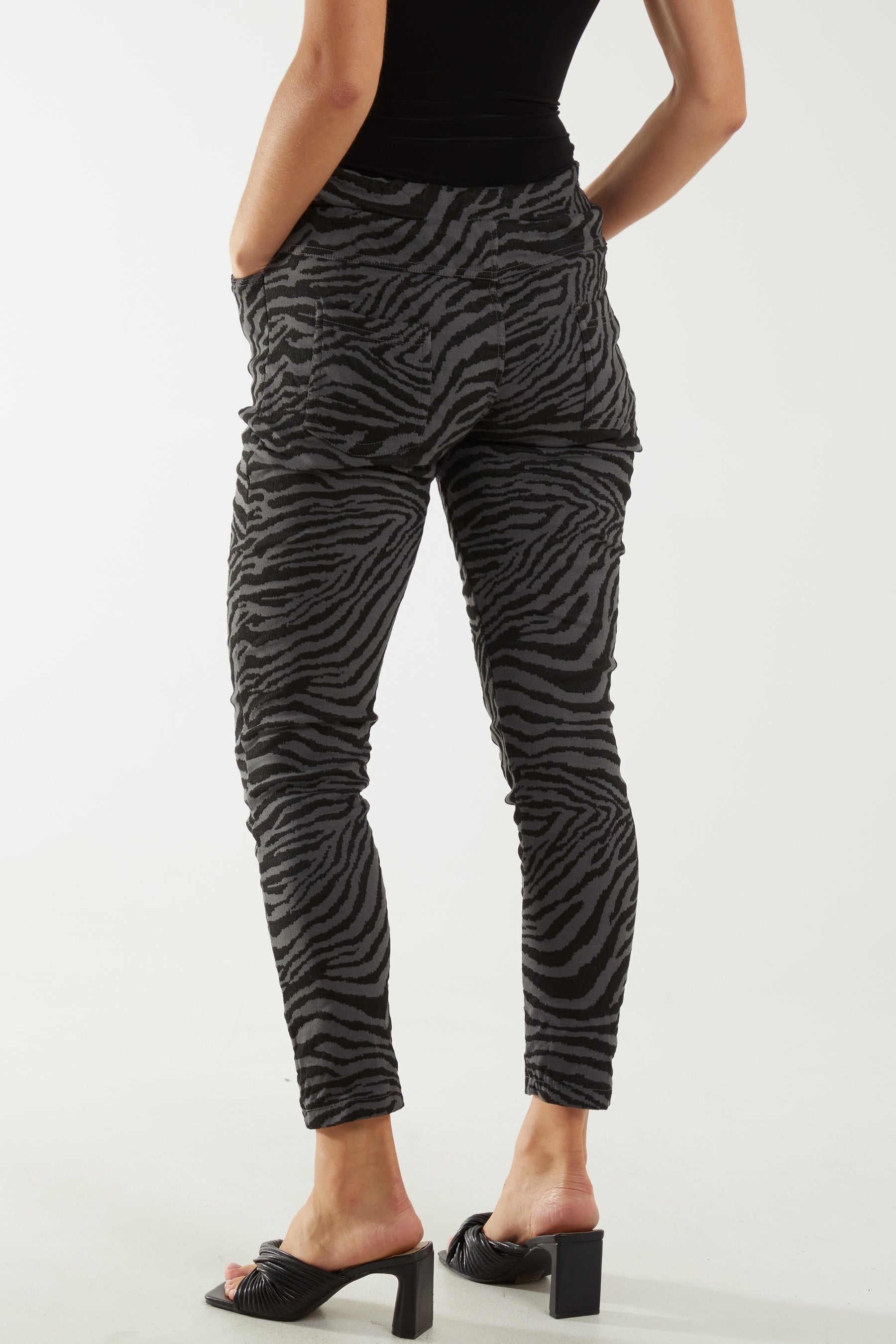 Zebra Print Elasticated Trousers