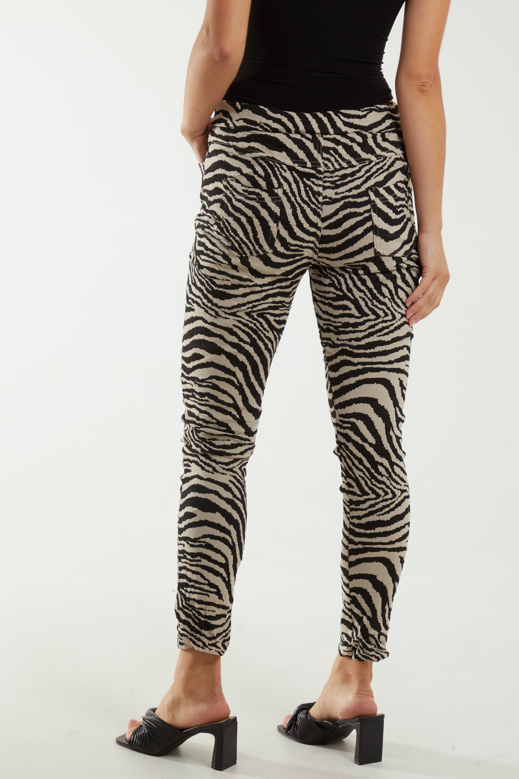 Zebra Print Elasticated Trousers