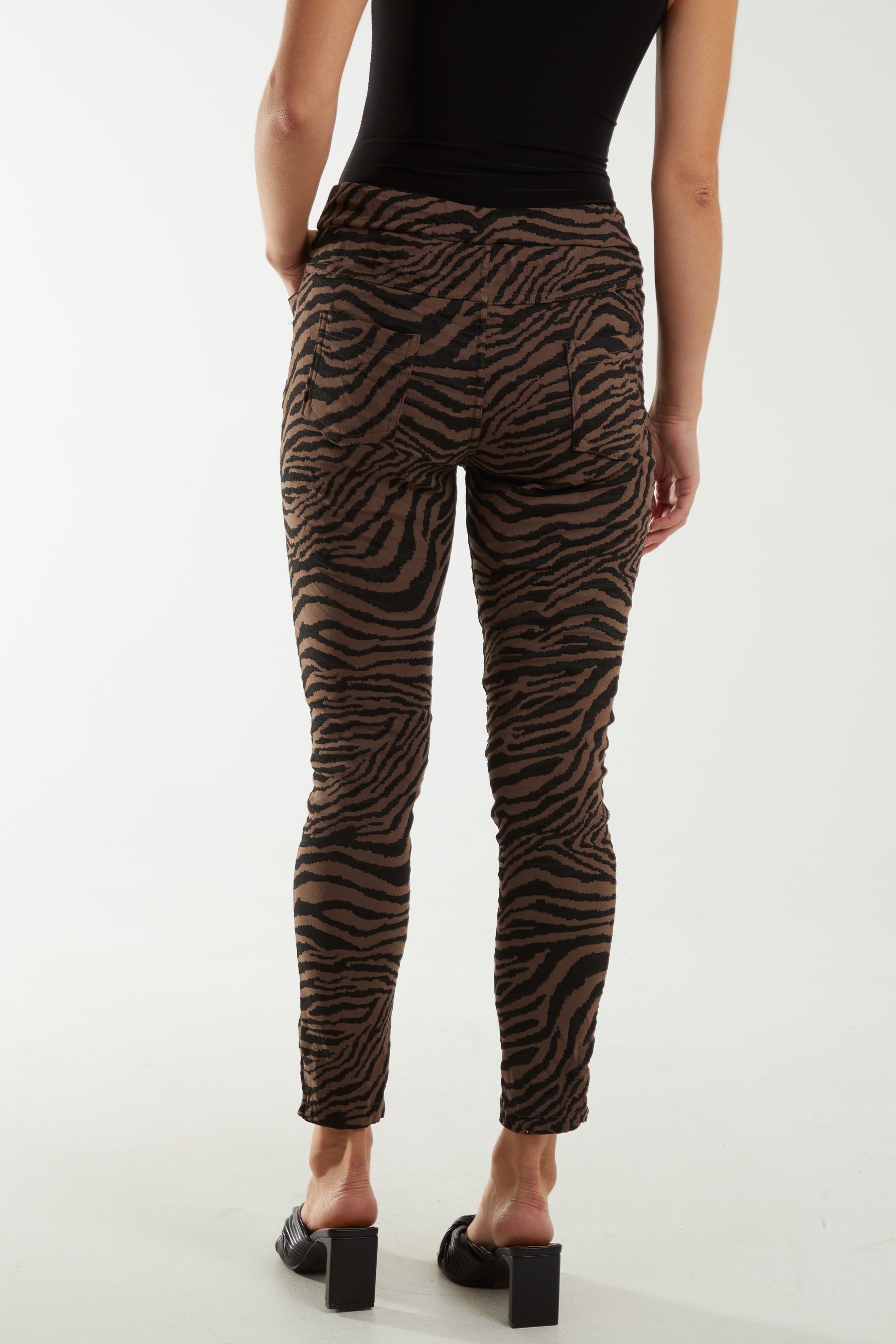 Zebra Print Elasticated Trousers