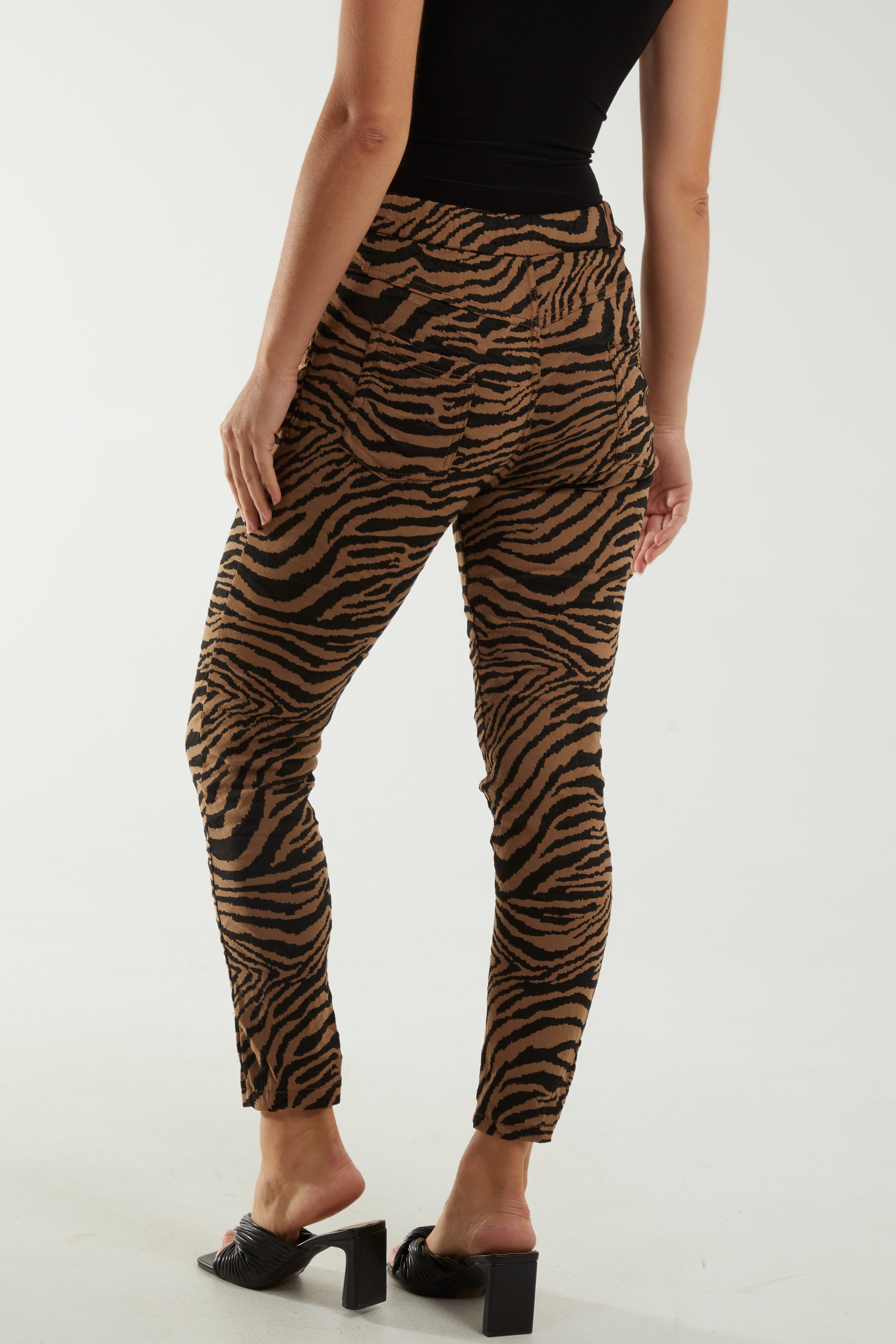 Zebra Print Elasticated Trousers