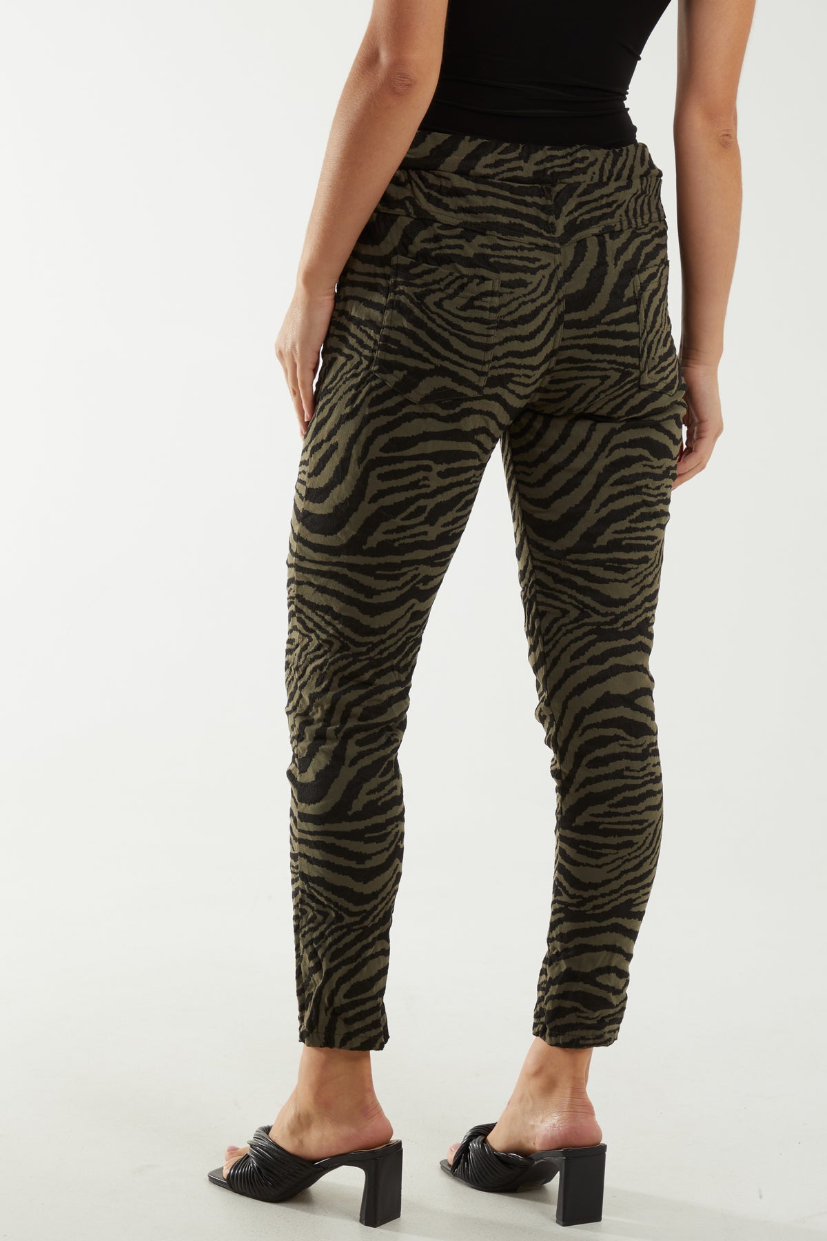 Zebra Print Elasticated Trousers