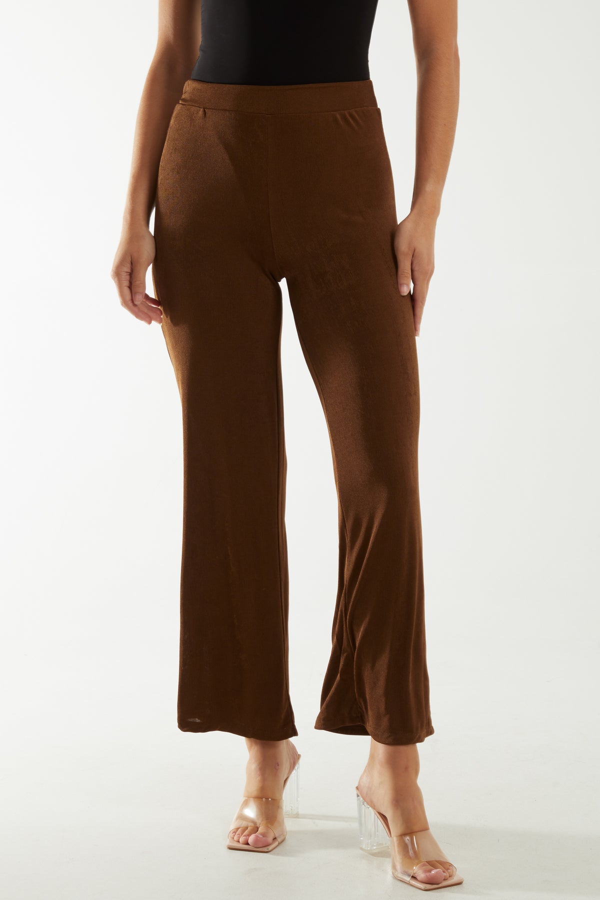 Wide Leg Acetate Trousers