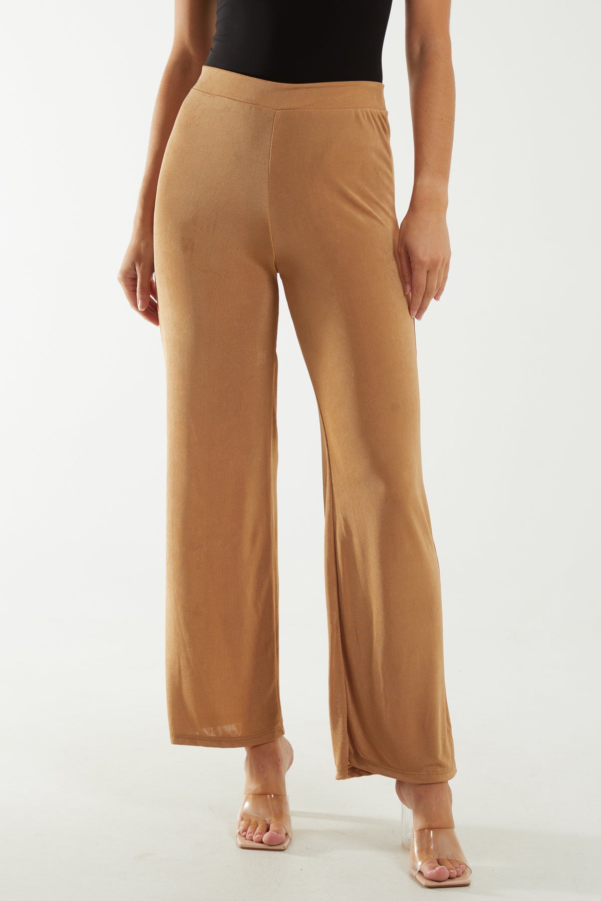 Wide Leg Acetate Trousers