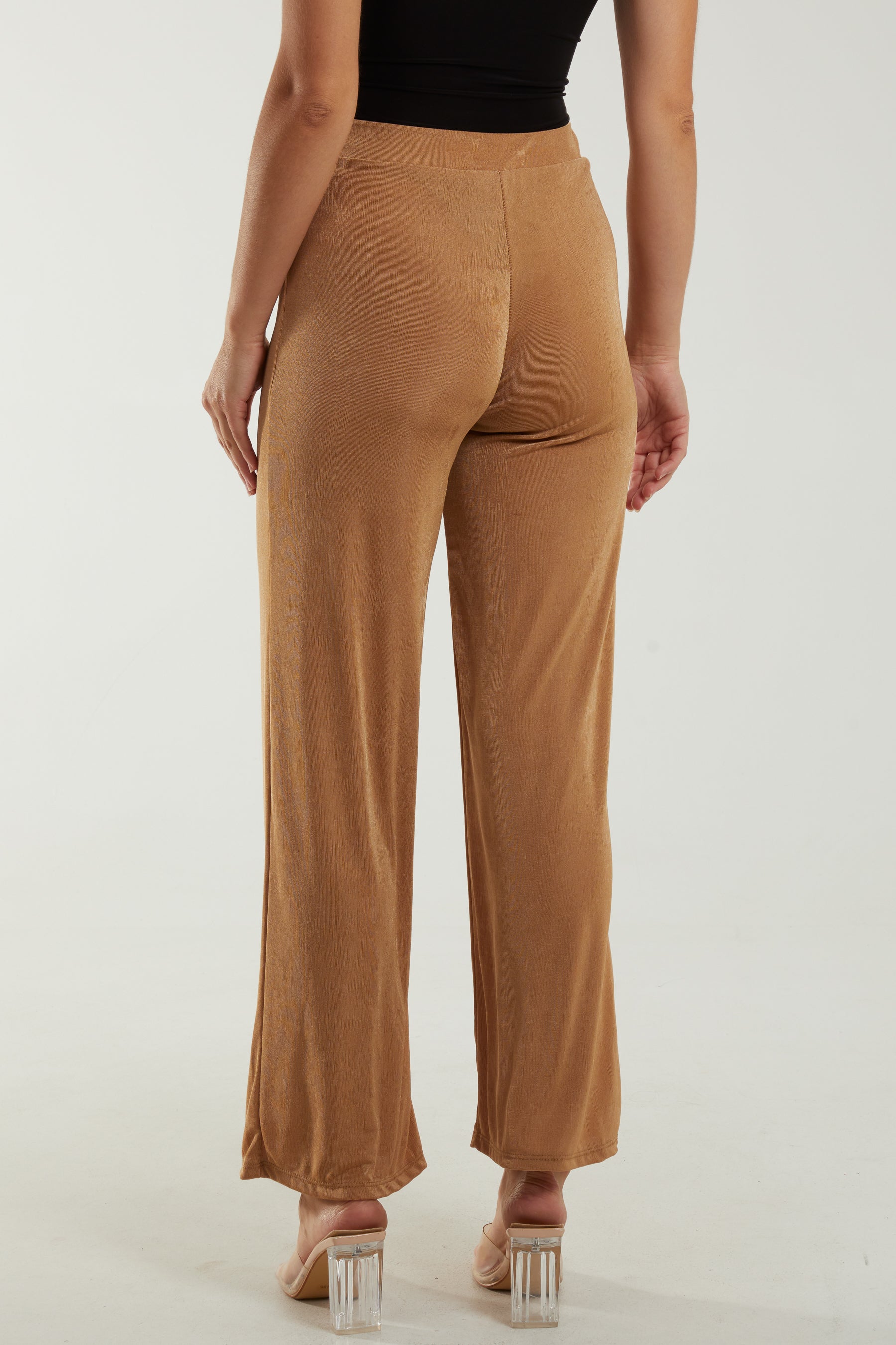 Wide Leg Acetate Trousers