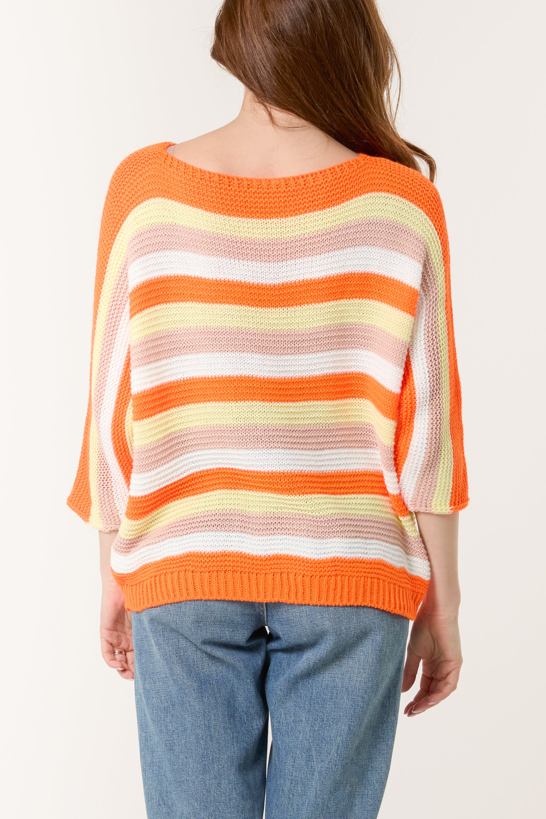 Rainbow Striped Knit Jumper