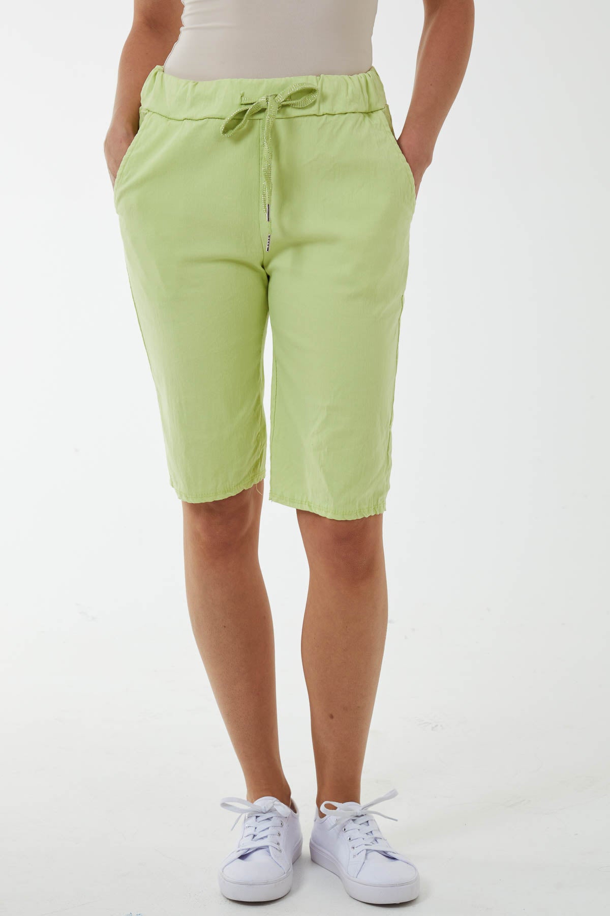Magic Plain Drawstring Crushed Shorts