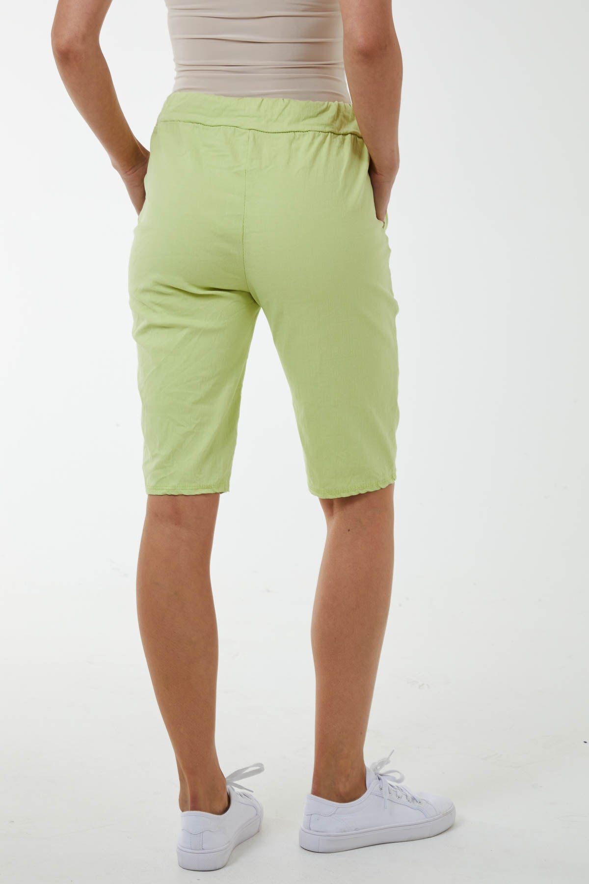 Magic Plain Drawstring Crushed Shorts