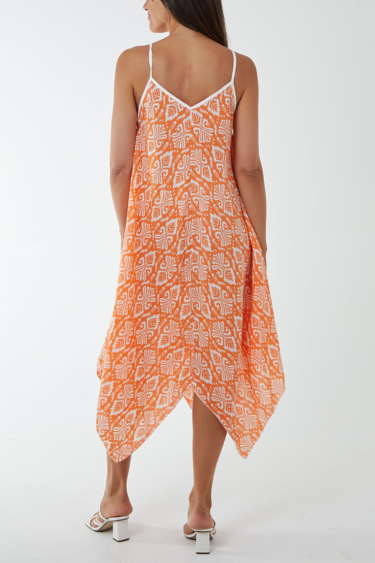 Patterned Hanky Hem Cami Dress