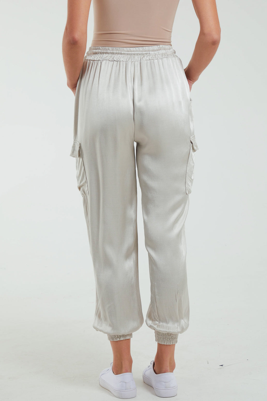 Satin Cargo Trousers