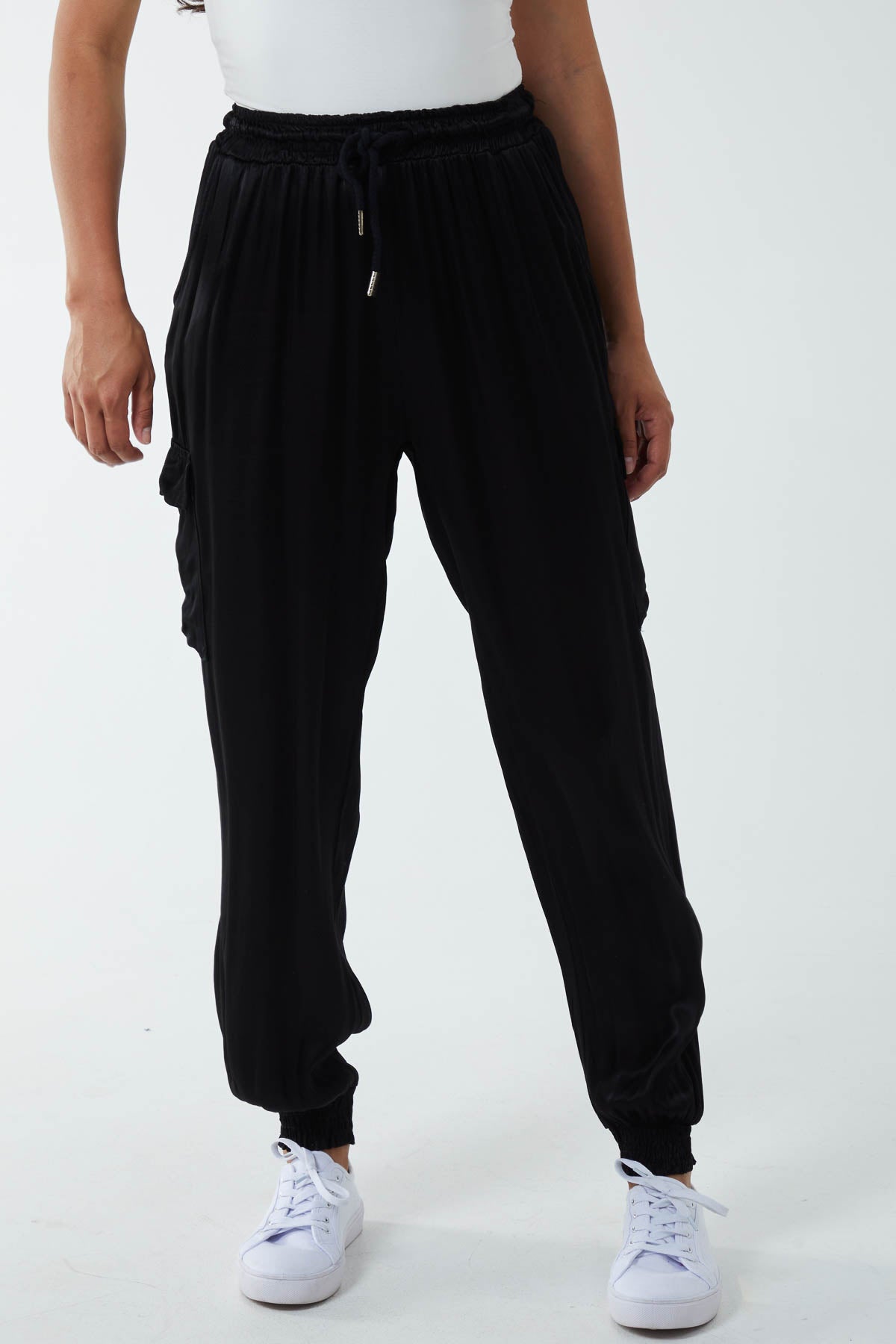 Satin Cargo Trousers