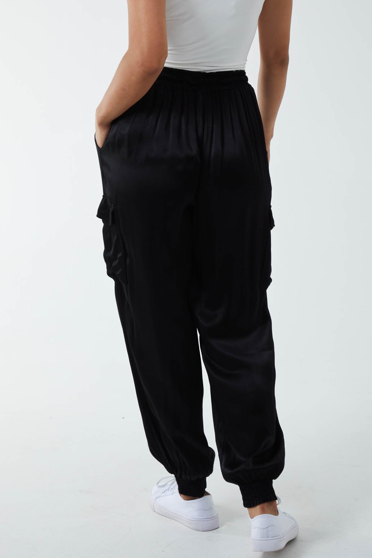 Satin Cargo Trousers