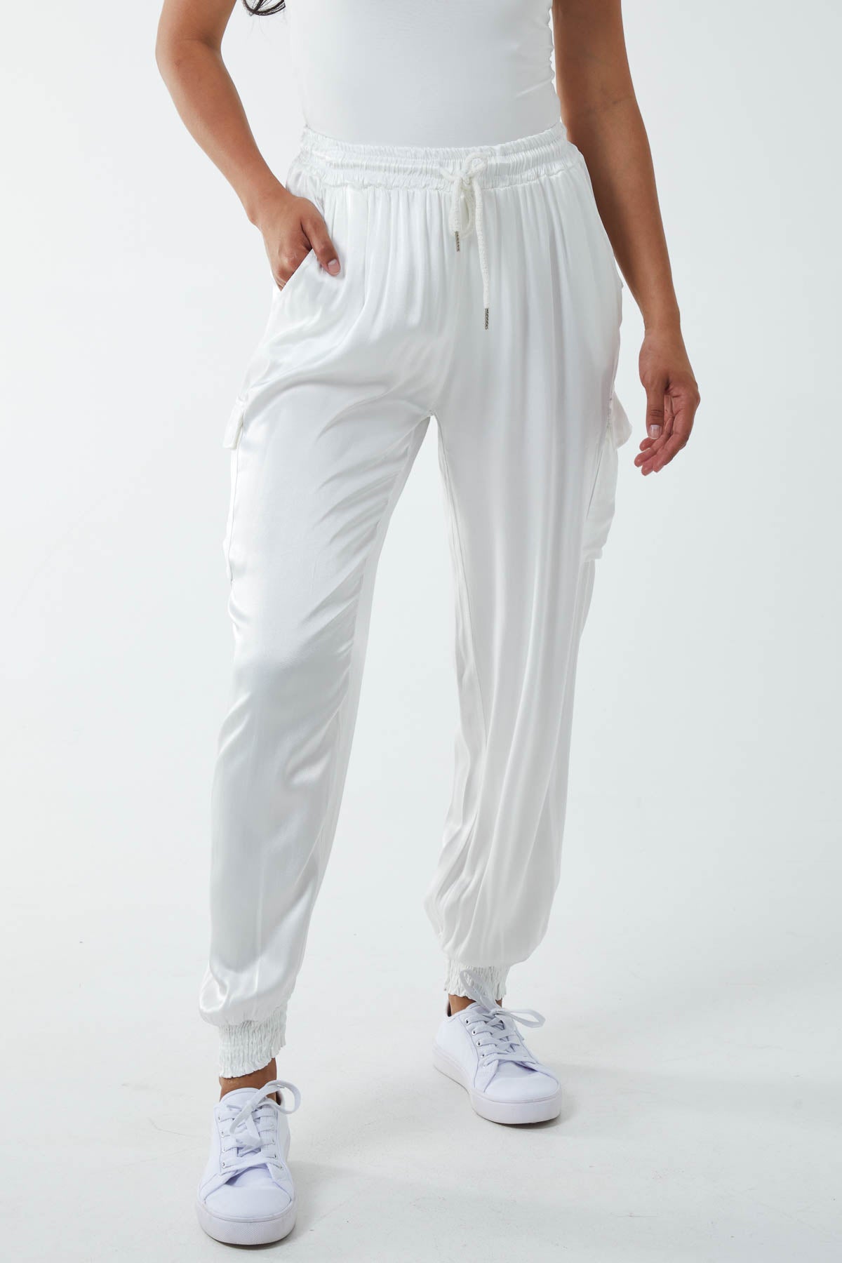 Satin Cargo Trousers