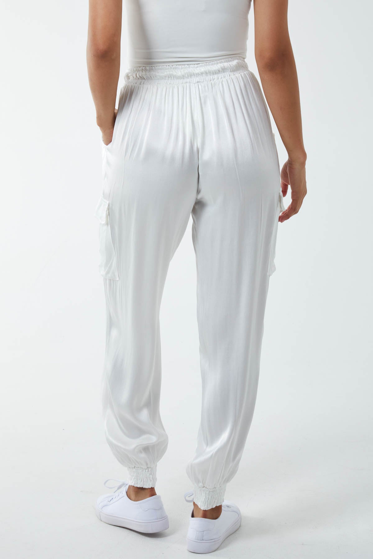 Satin Cargo Trousers