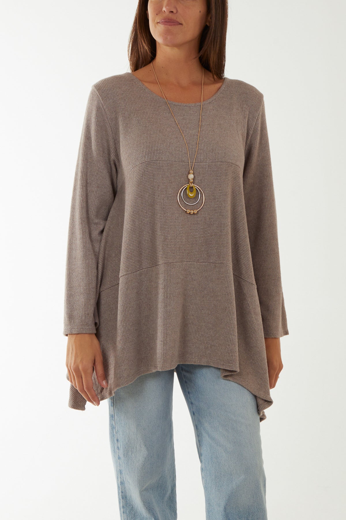 Necklace Long Sleeve Fine Knit