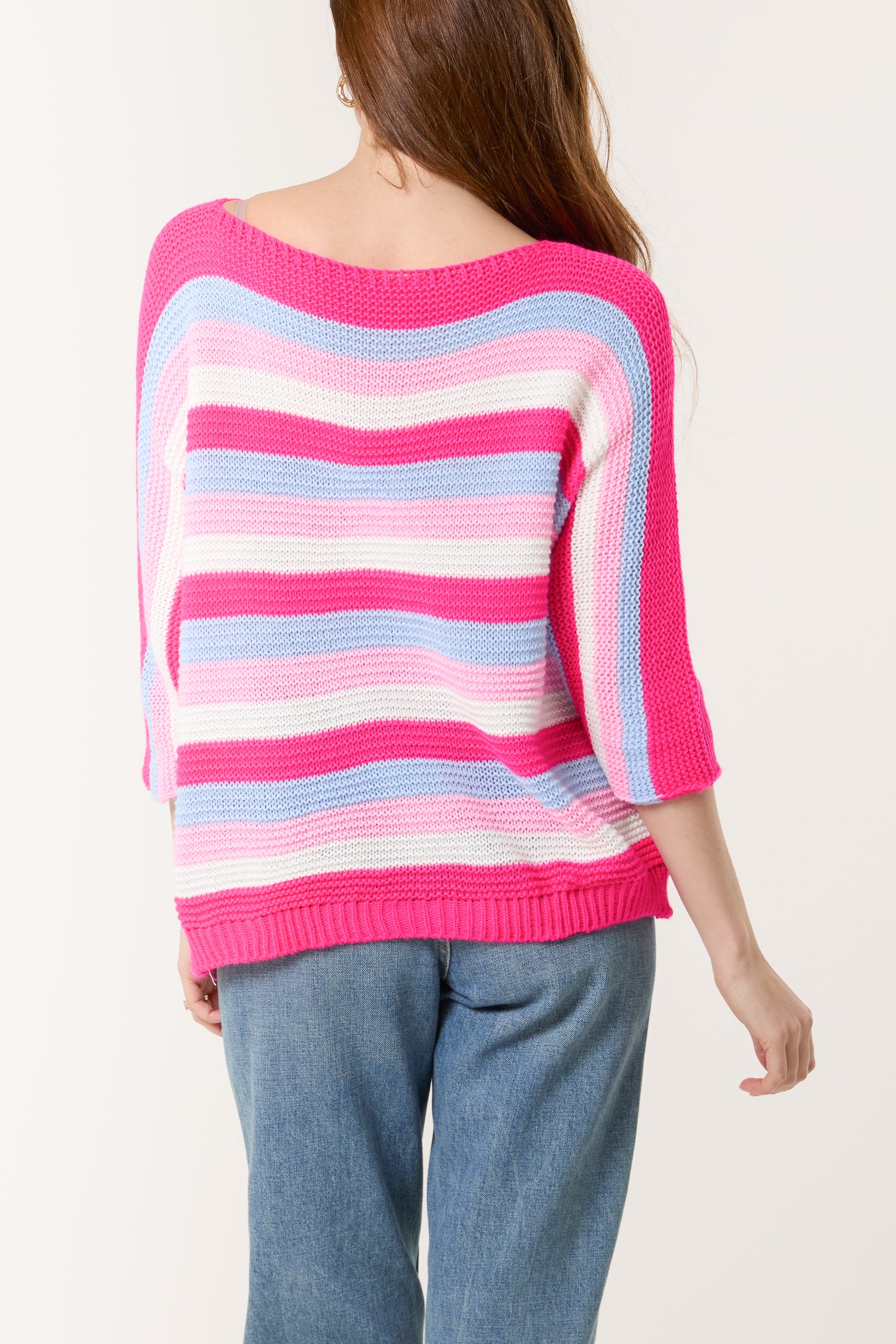 Rainbow Striped Knit Jumper