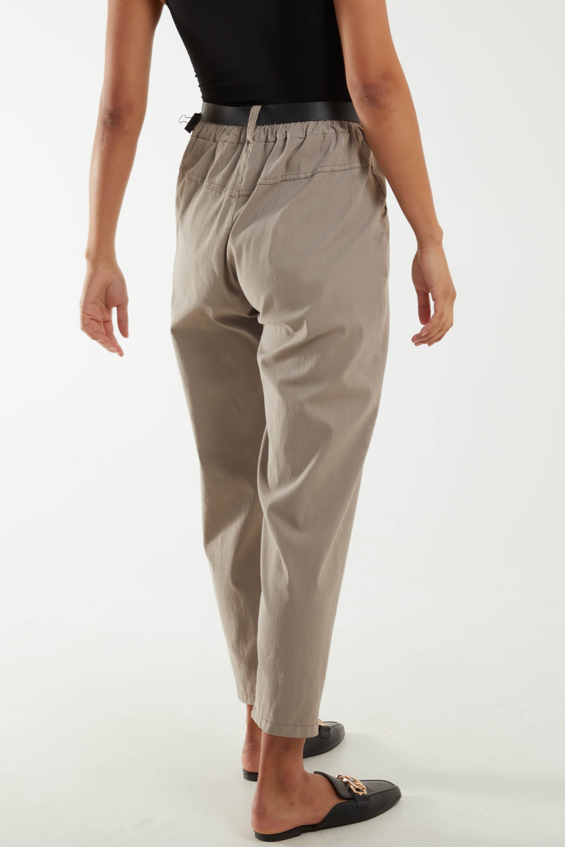 High Waisted Trousers with Belt