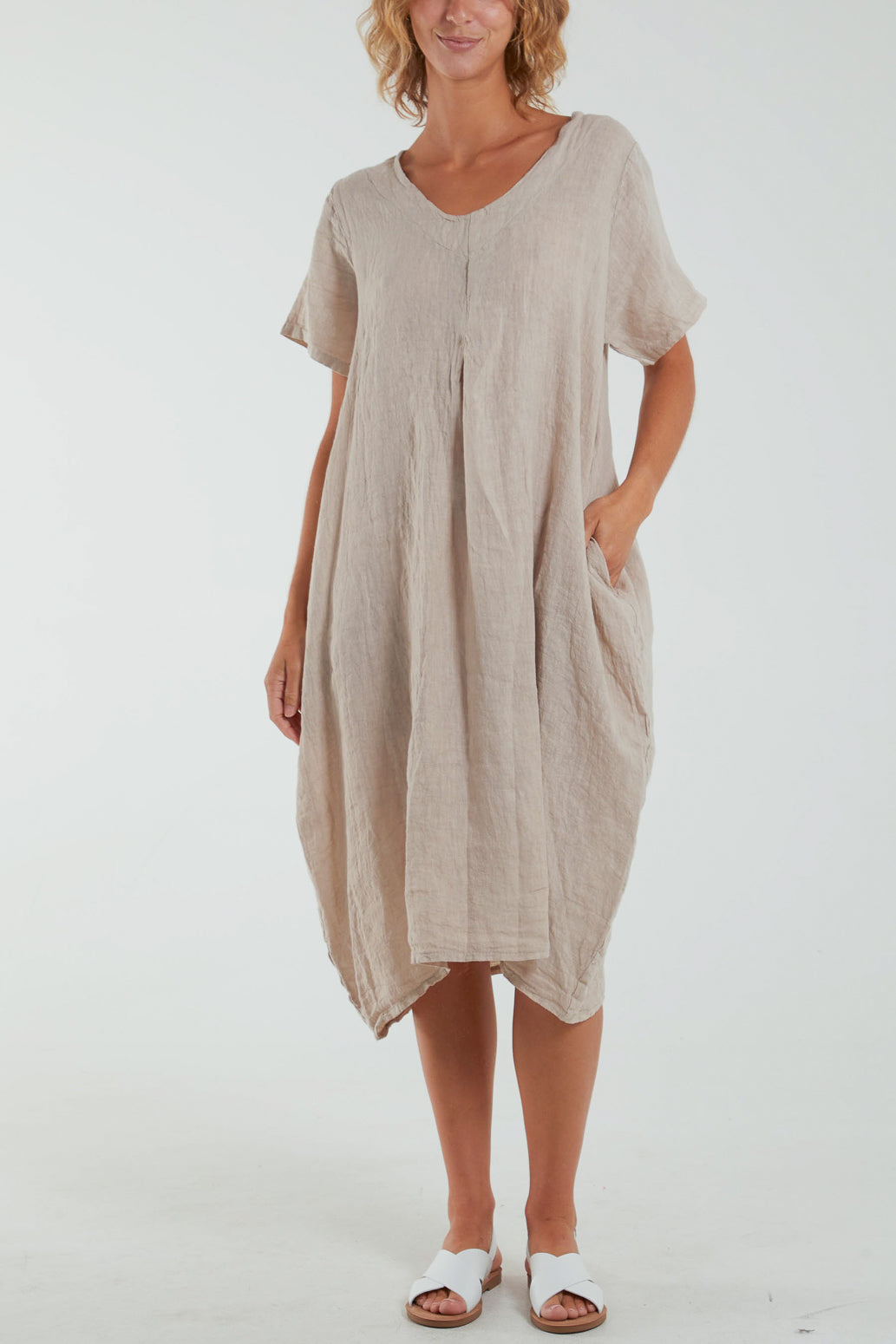 Cocoon maxi dress with pockets hotsell