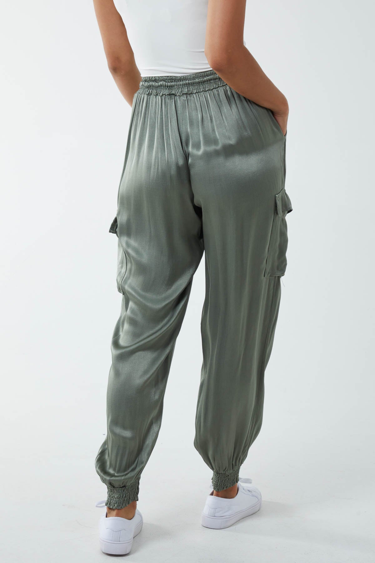 Satin Cargo Trousers