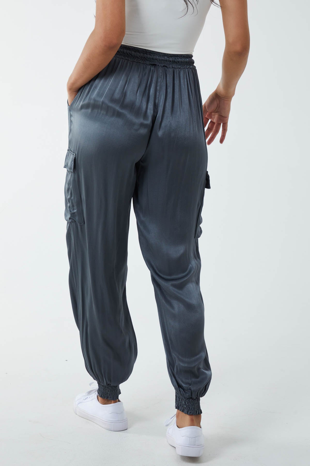 Satin Cargo Trousers