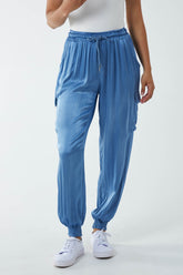 Satin Cargo Trousers
