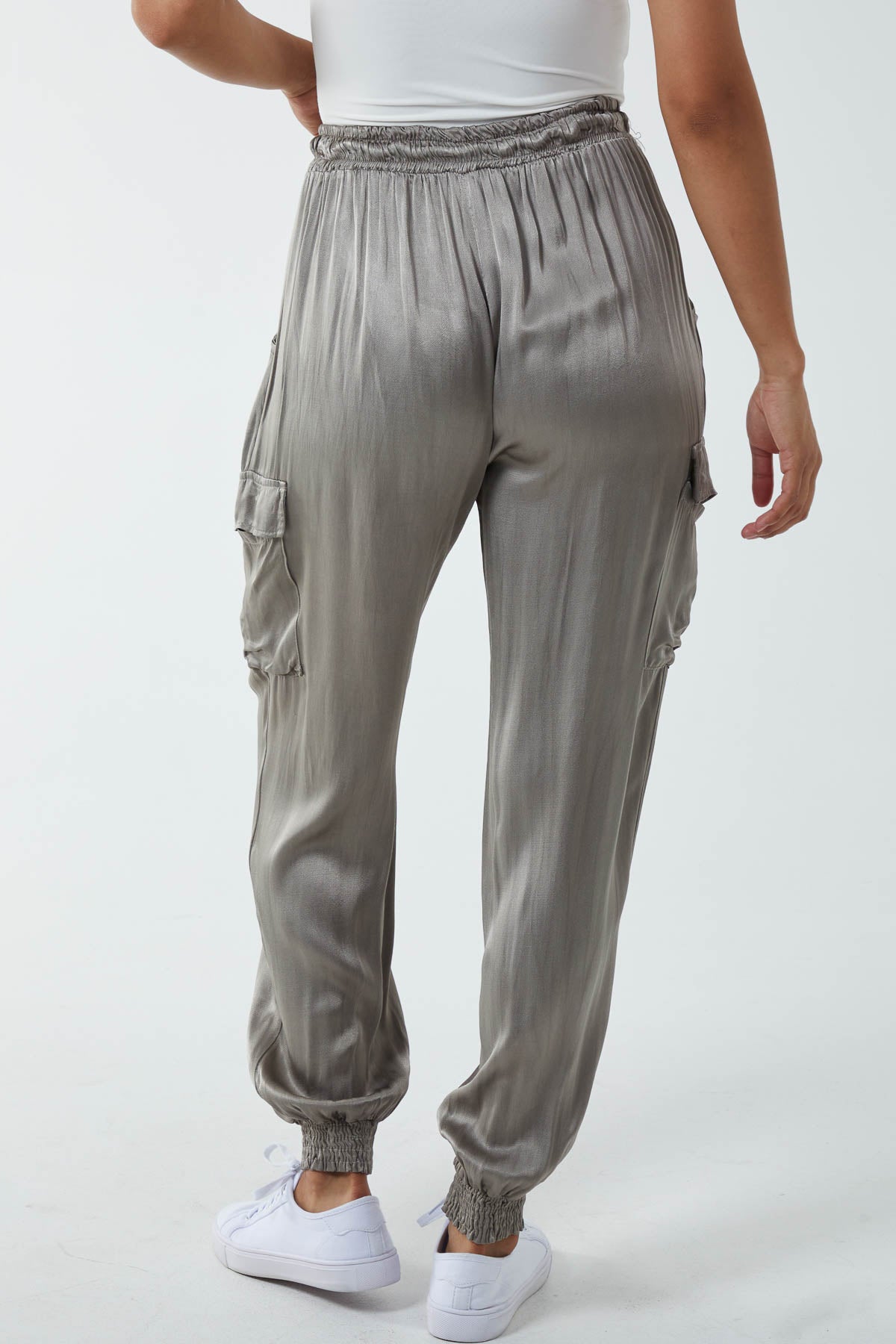 Satin Cargo Trousers