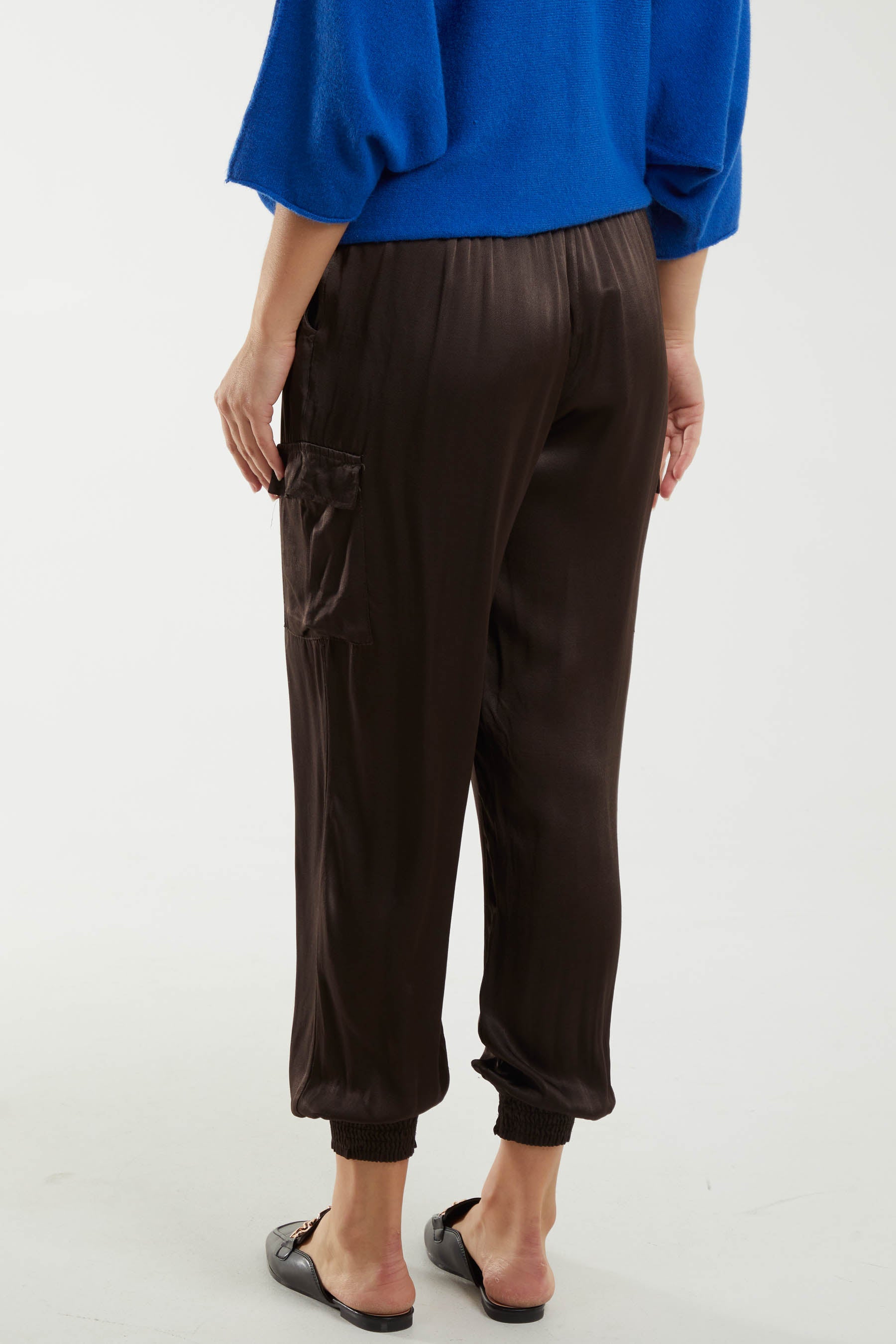 Satin Cargo Trousers
