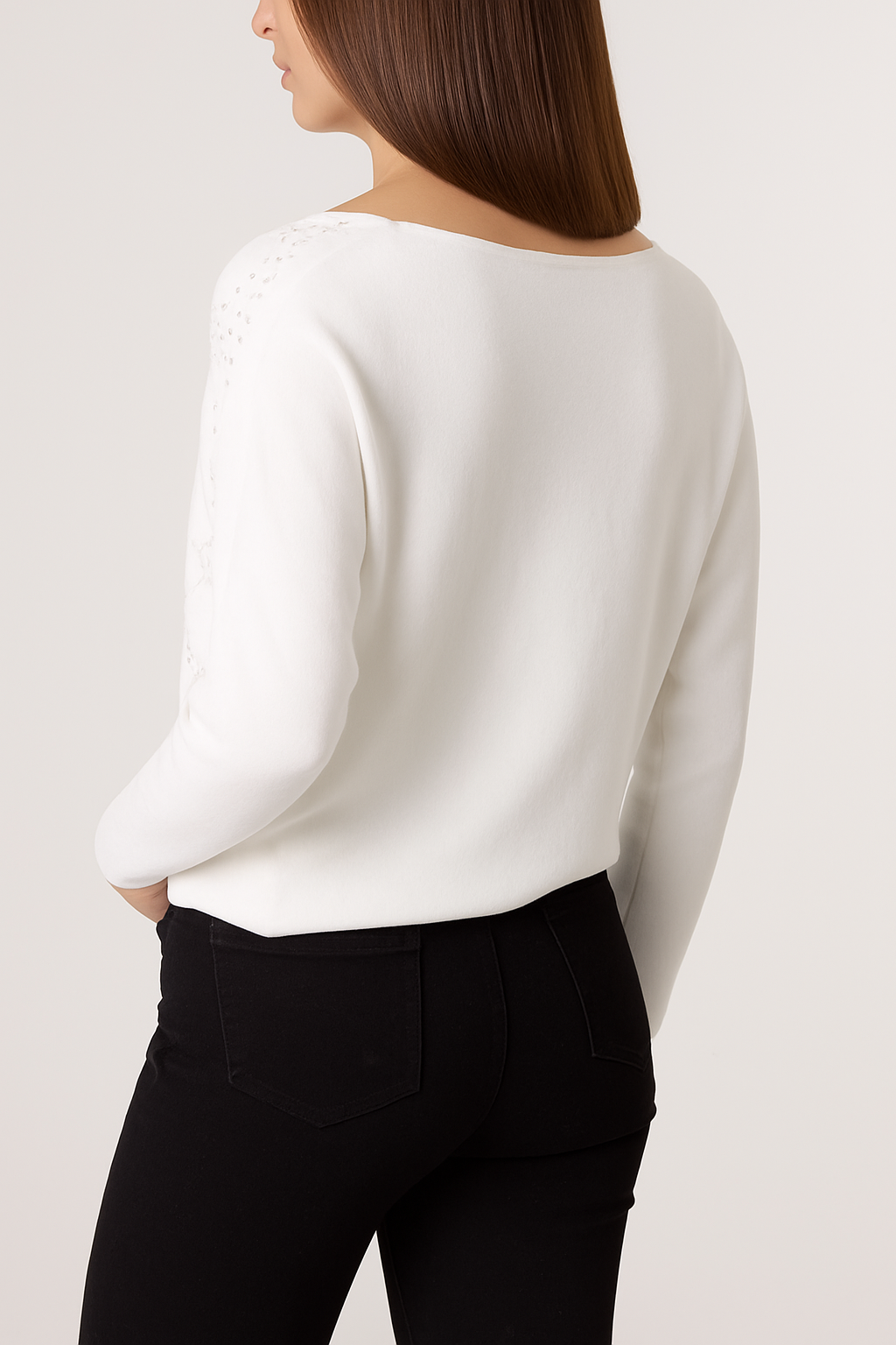 Embellished Diamond Patterned Jumper