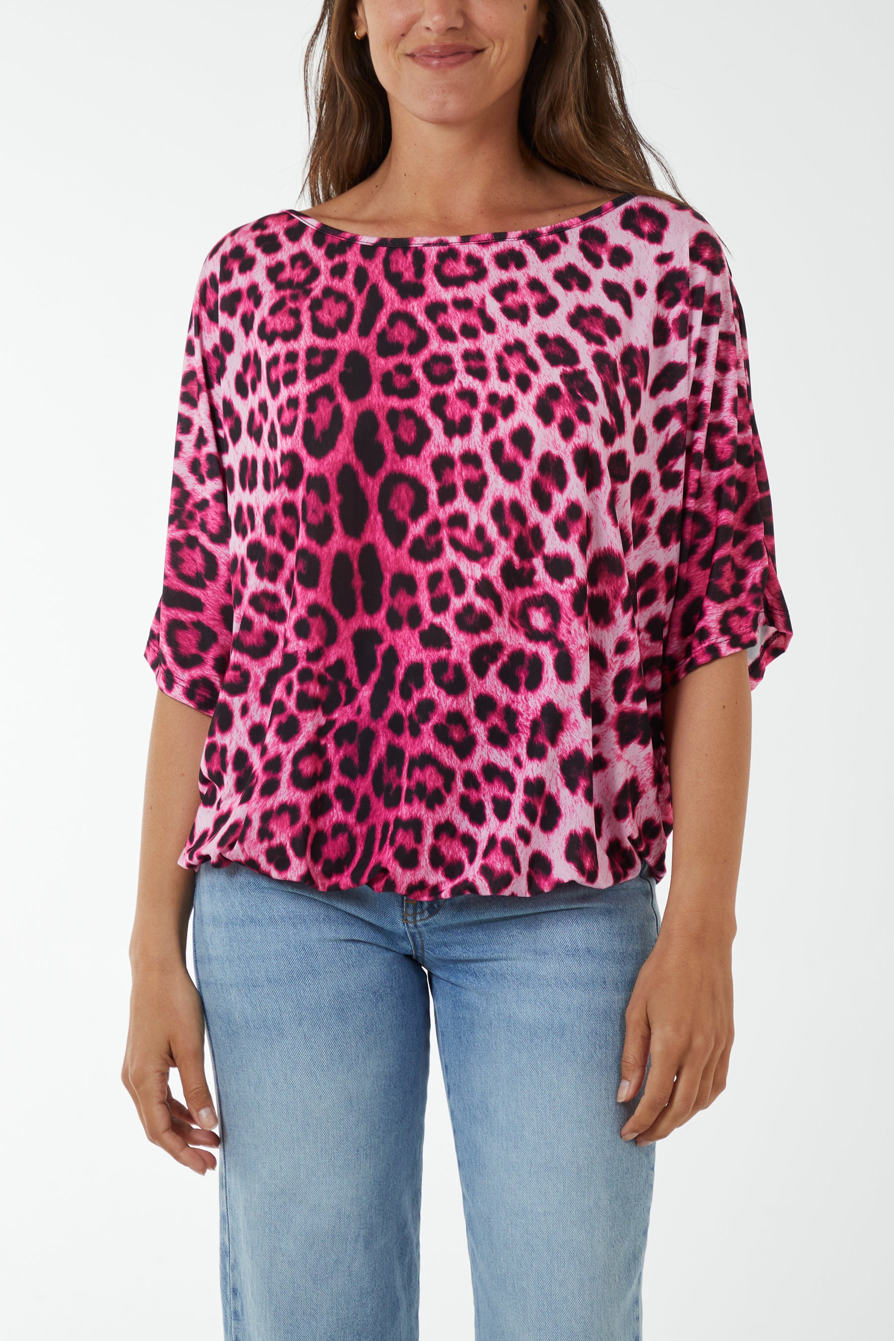 Short Sleeve Leopard Print Top