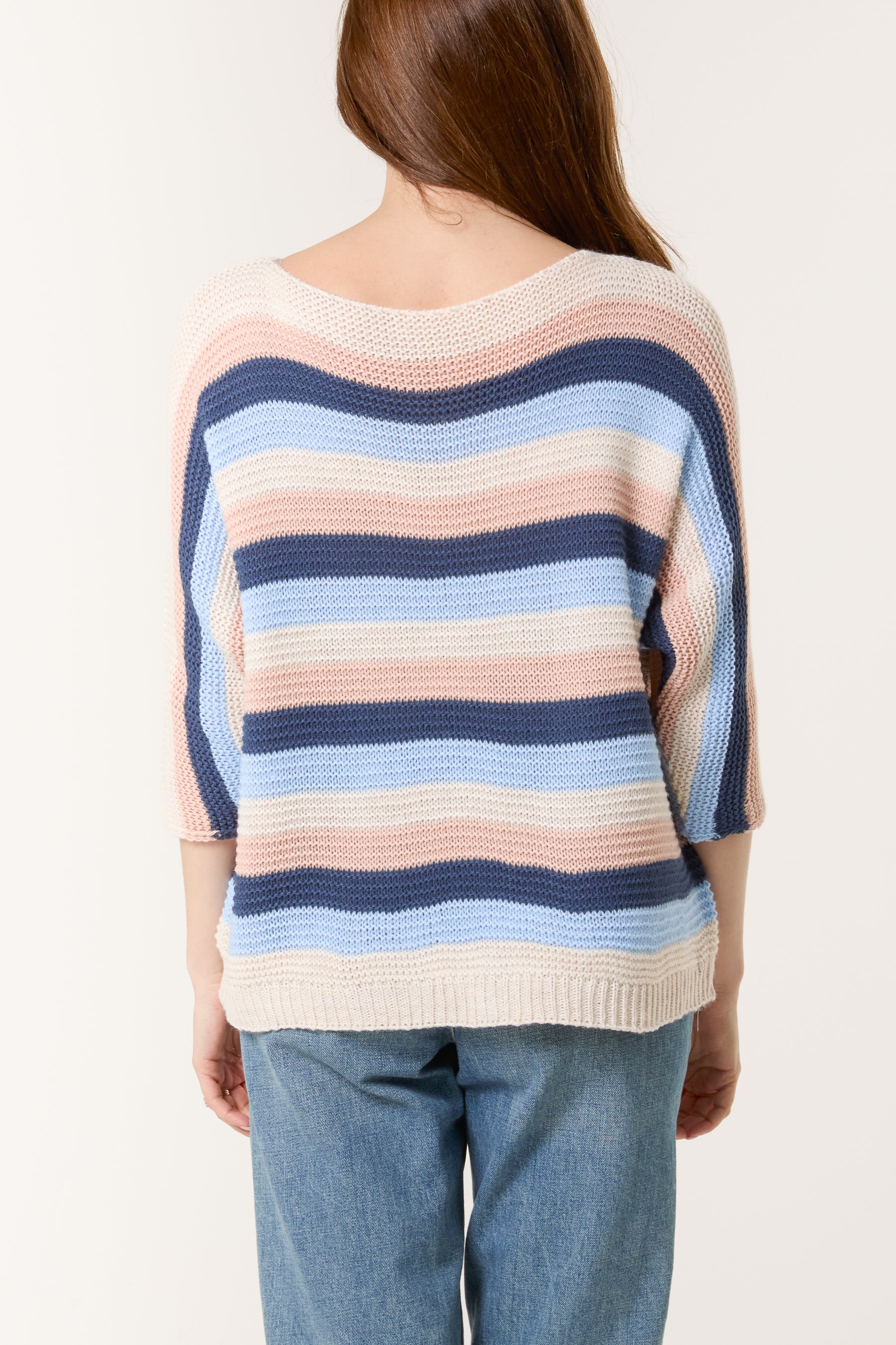 Rainbow Striped Knit Jumper