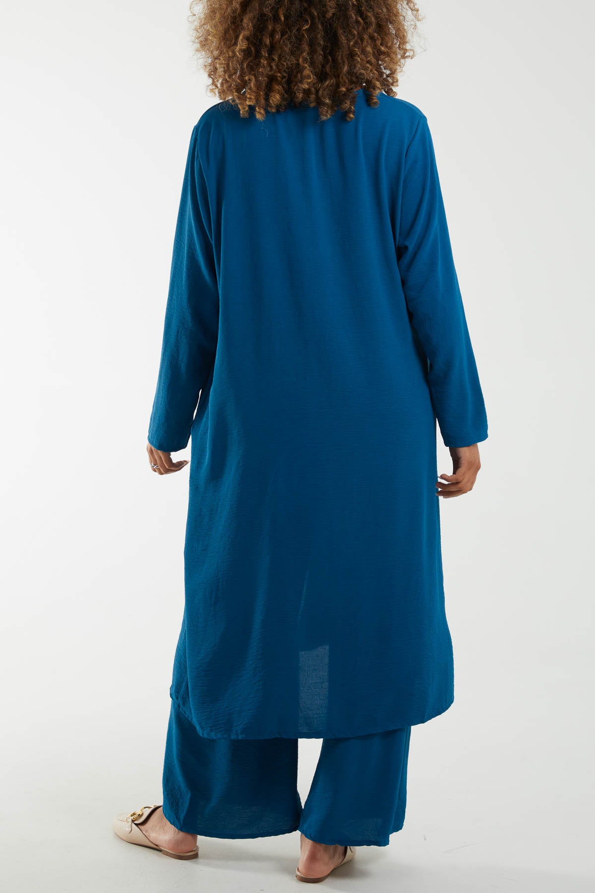 Long Sleeve Dress and Trousers Co-Ord Se