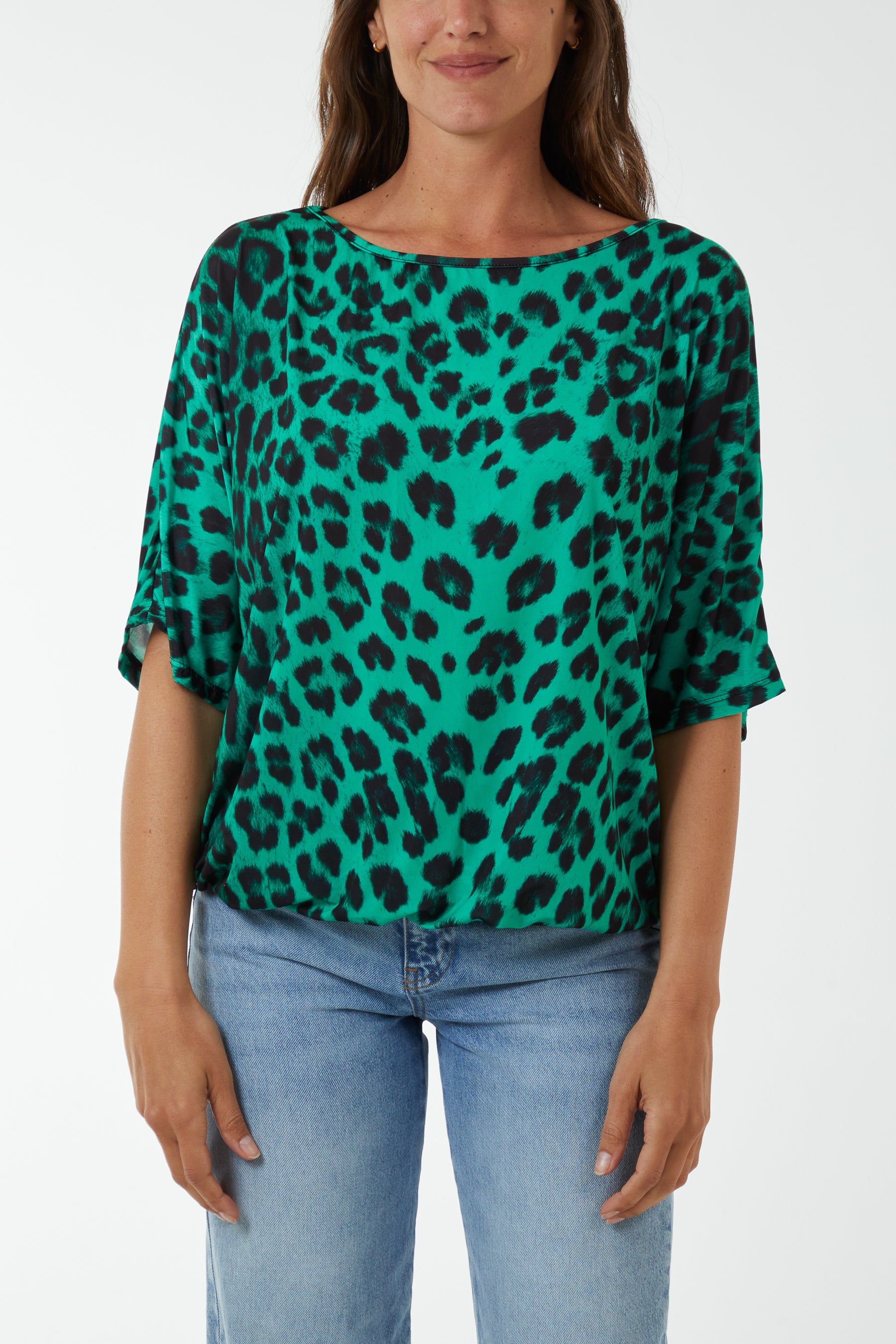 Short Sleeve Leopard Print Top