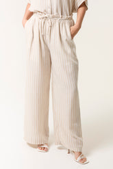 Paperbag Waist Pinstriped Trouser