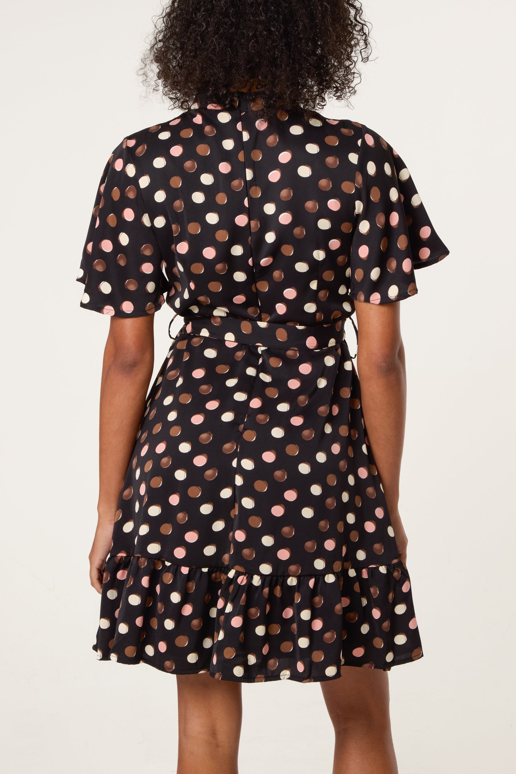 Polka Dot High Neck Mini Dress