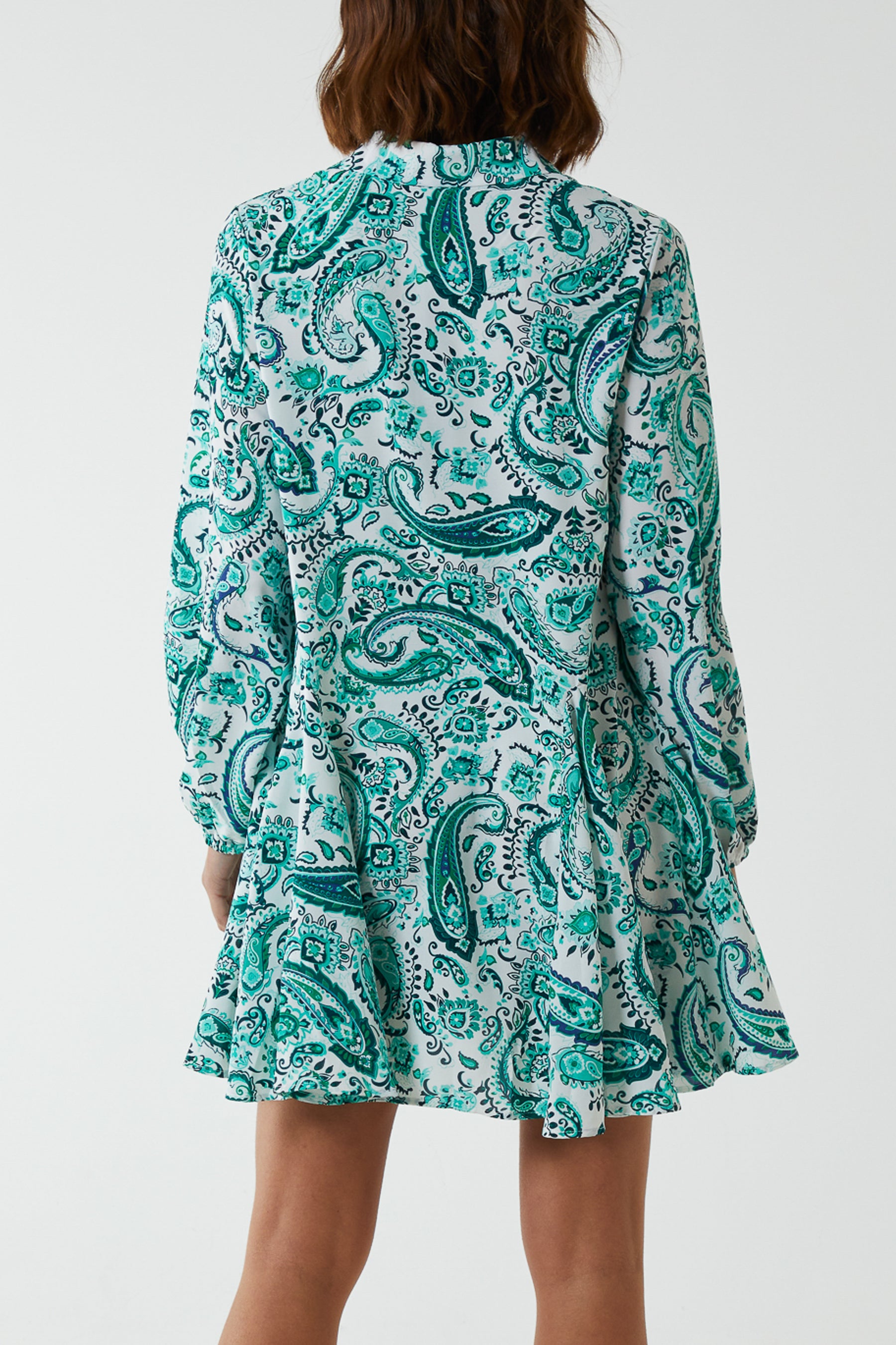 Paisley Shirt Mini Dress