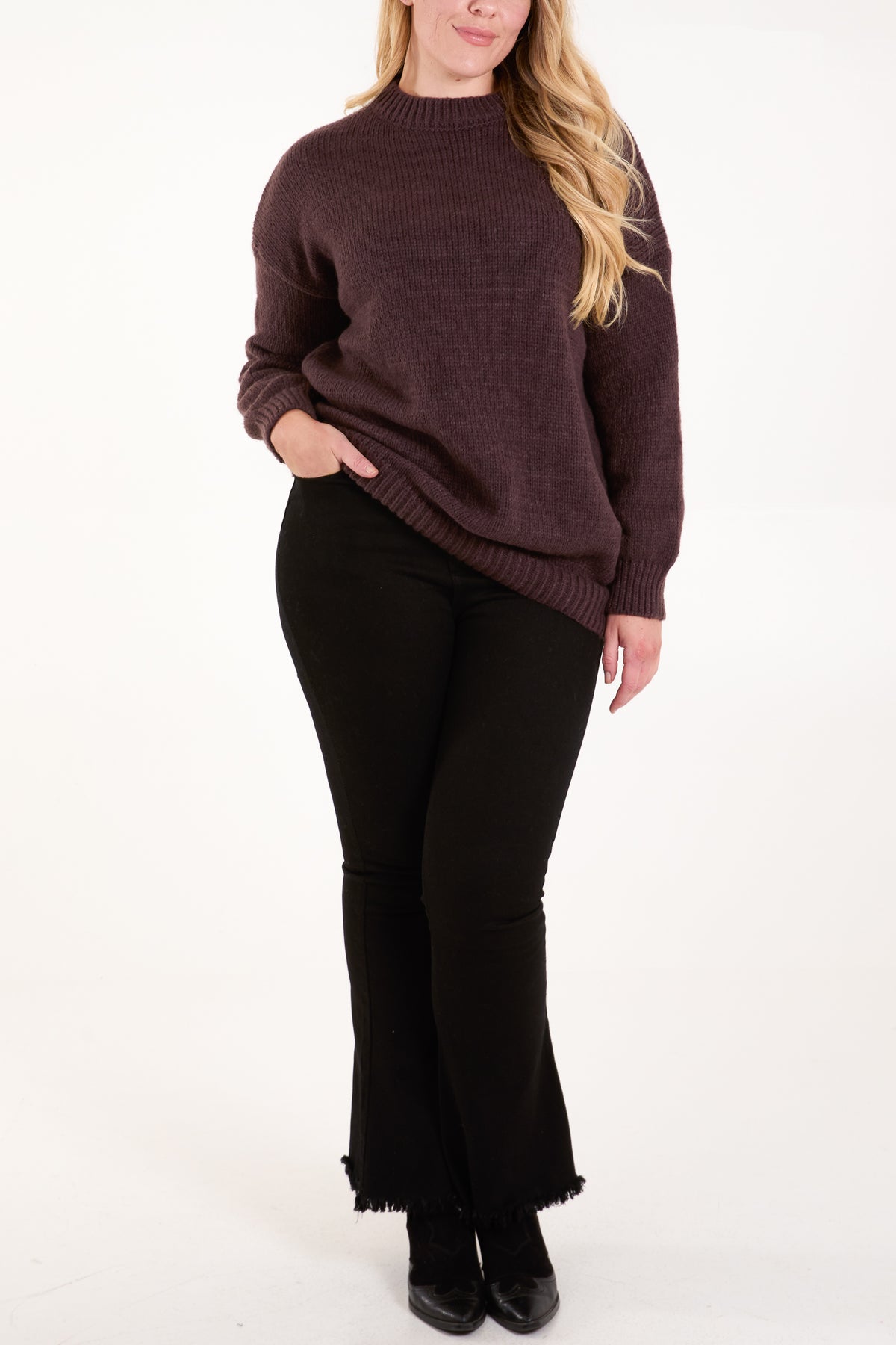 Knitted Crew Neck Jumper