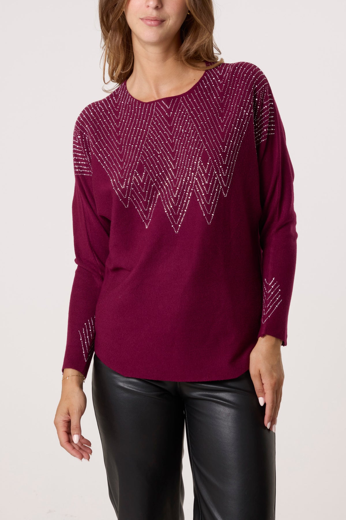 Zig Zag Embellished Jumper
